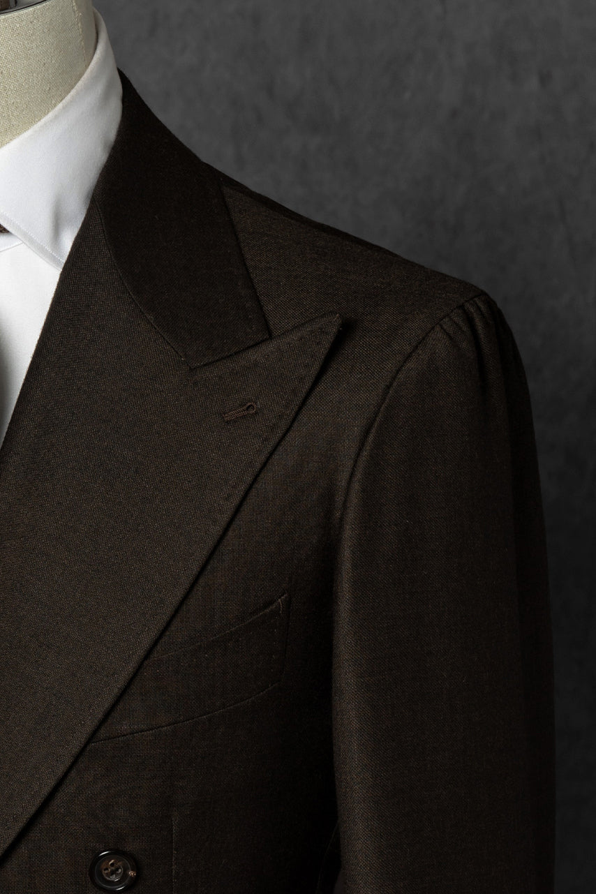 Dark Brown Plain Weave Wool Suit #13