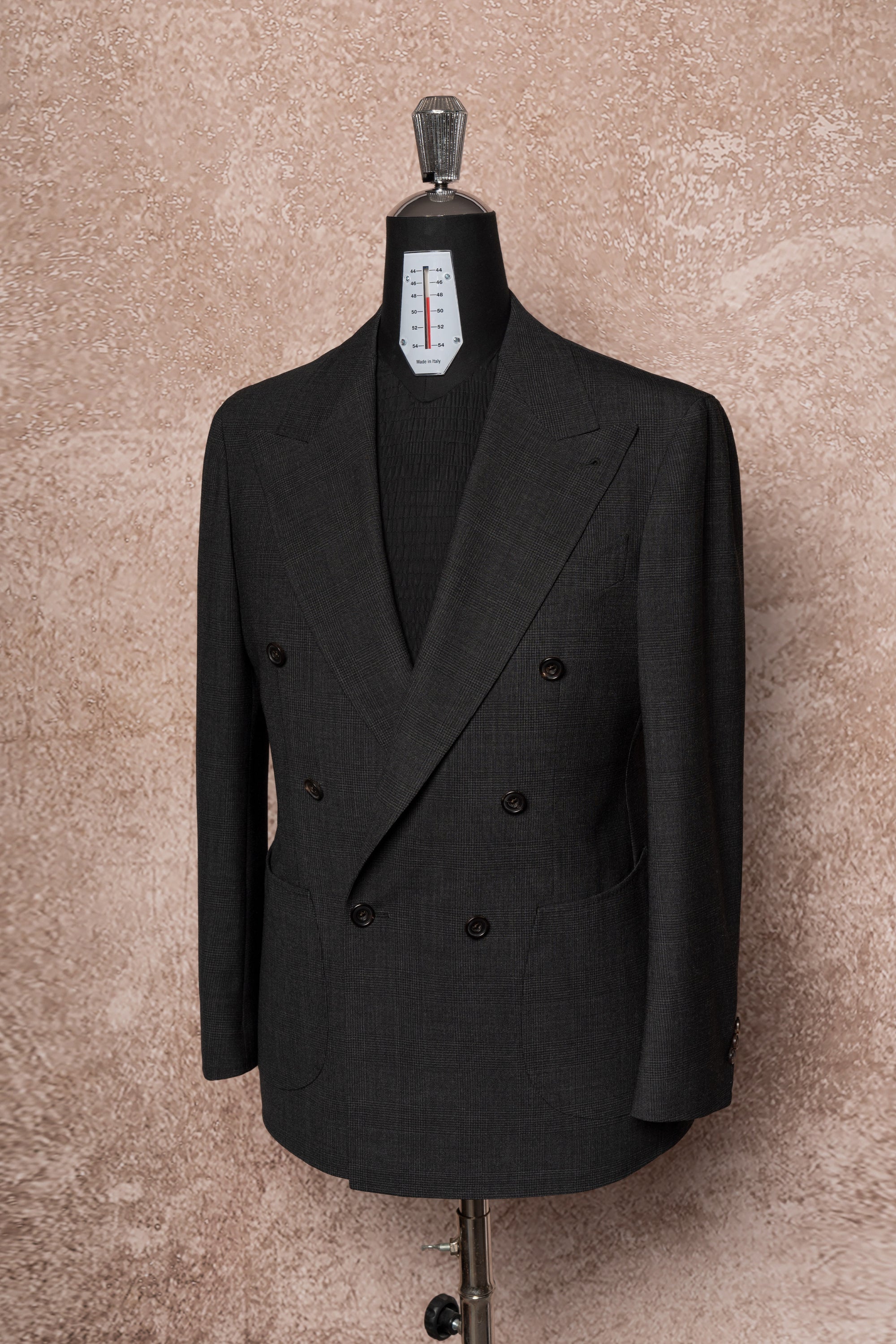 Charcoal Glen Check High Twist Suit #147