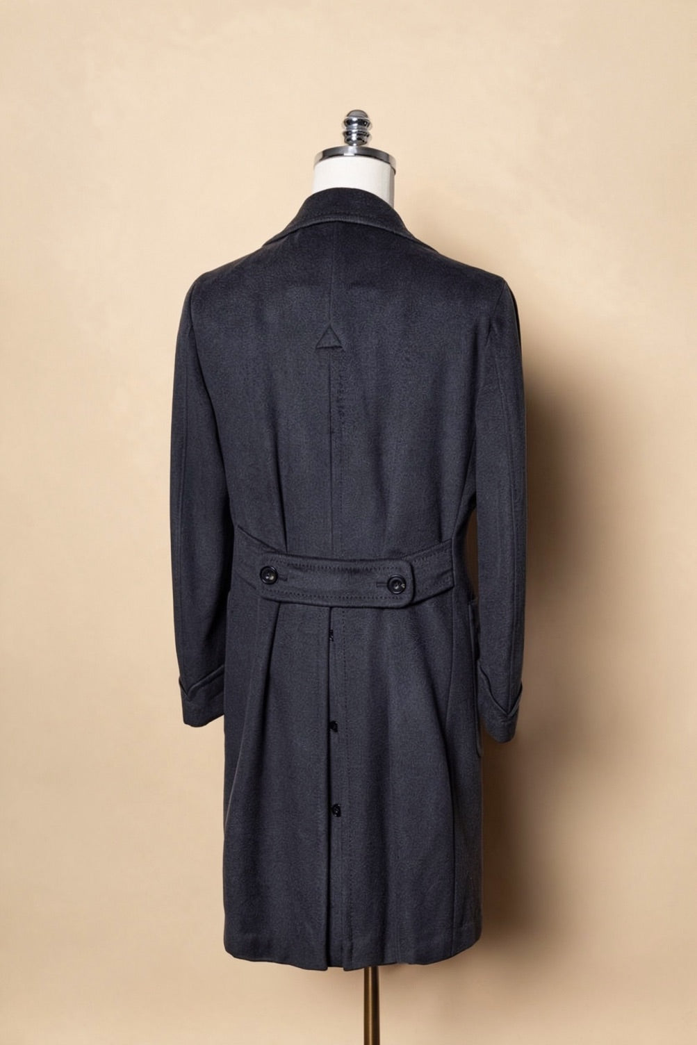 MTO Steel Blue Cashmere Polo Coat #825