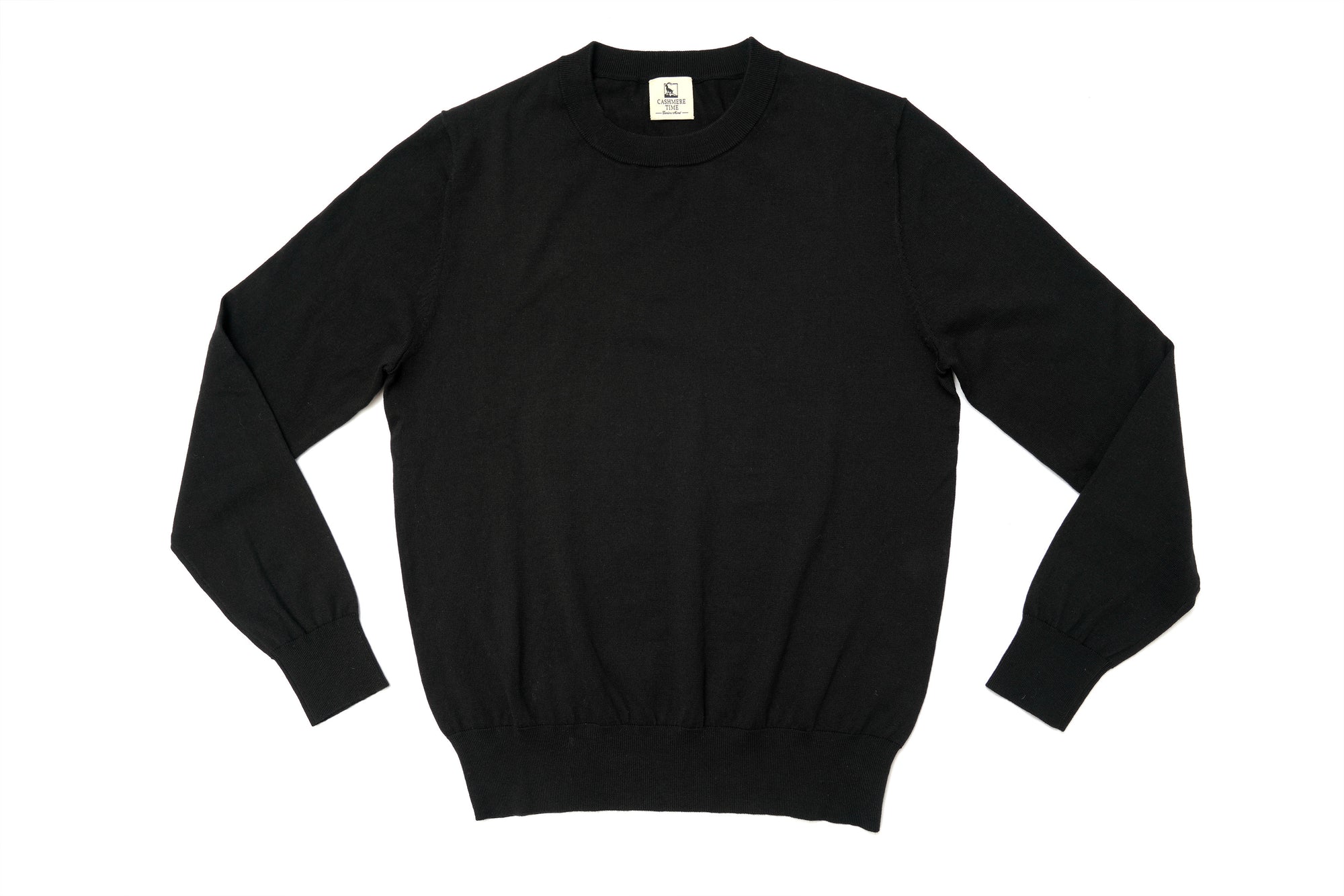 Black Long Sleeve Crew Neck Jumper