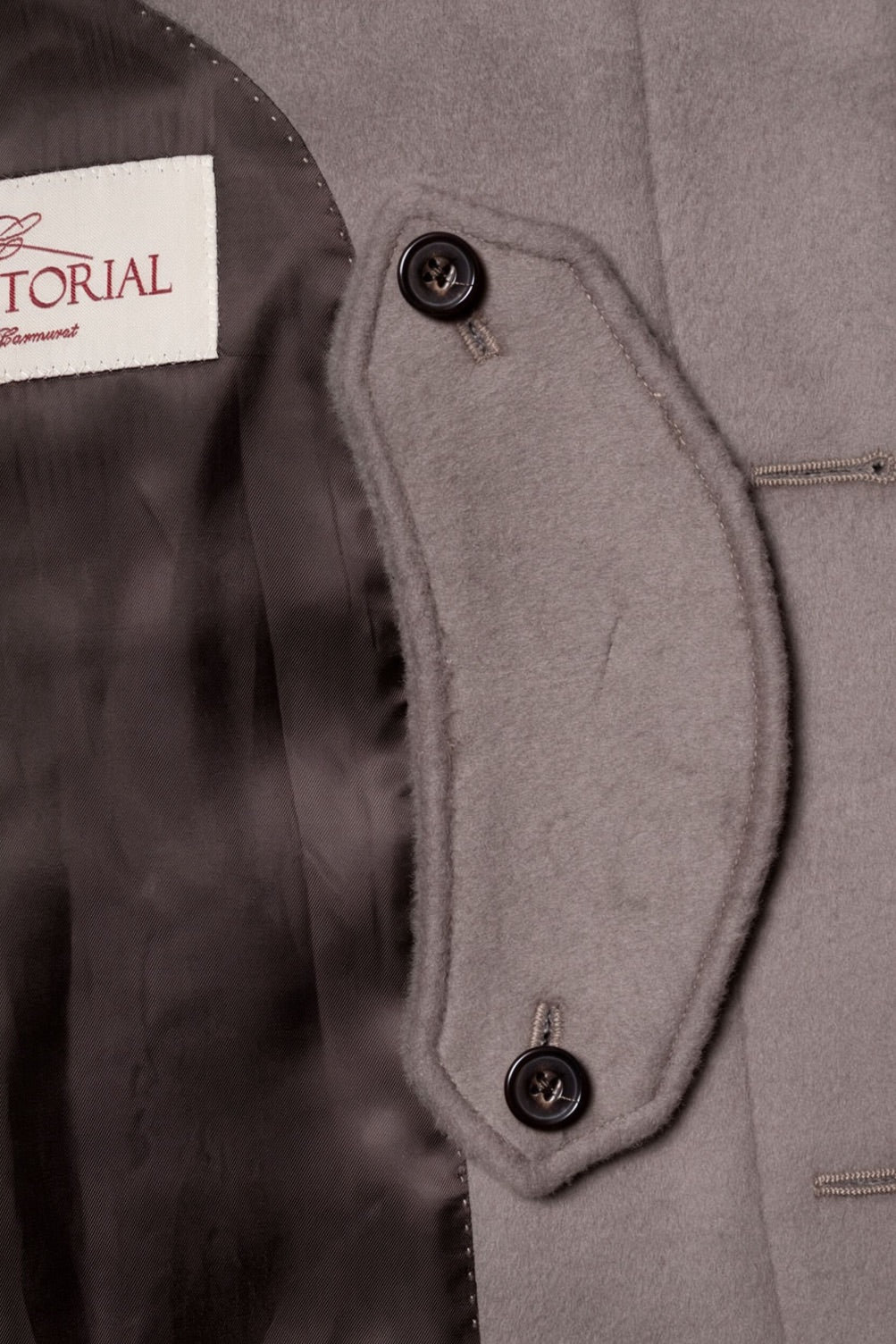 Violet Grey Wool Balmacaan Coat #853