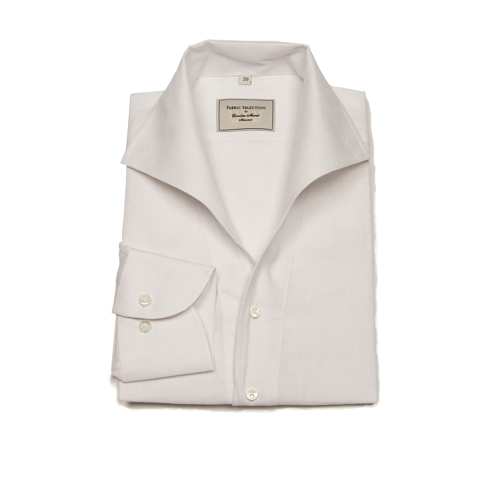 MTO Off White Linen One Piece Collar Shirt