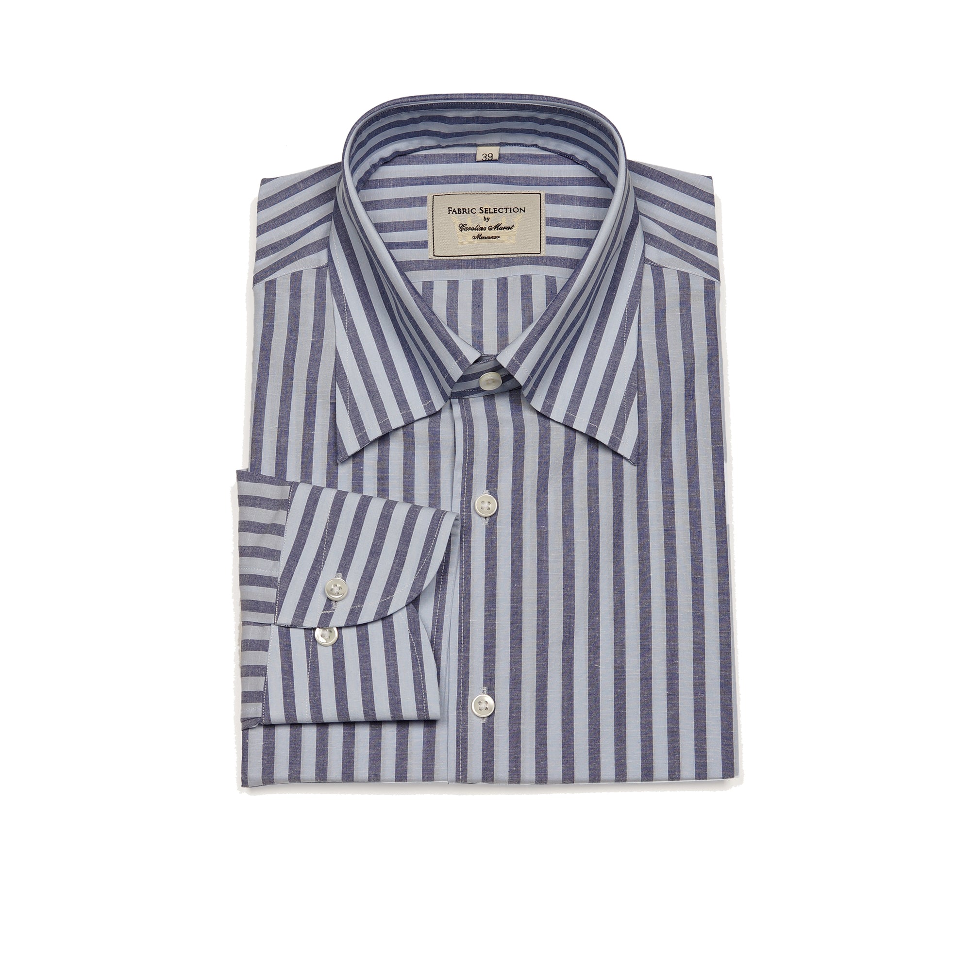 MTO Navy Stripe Blending Shirt