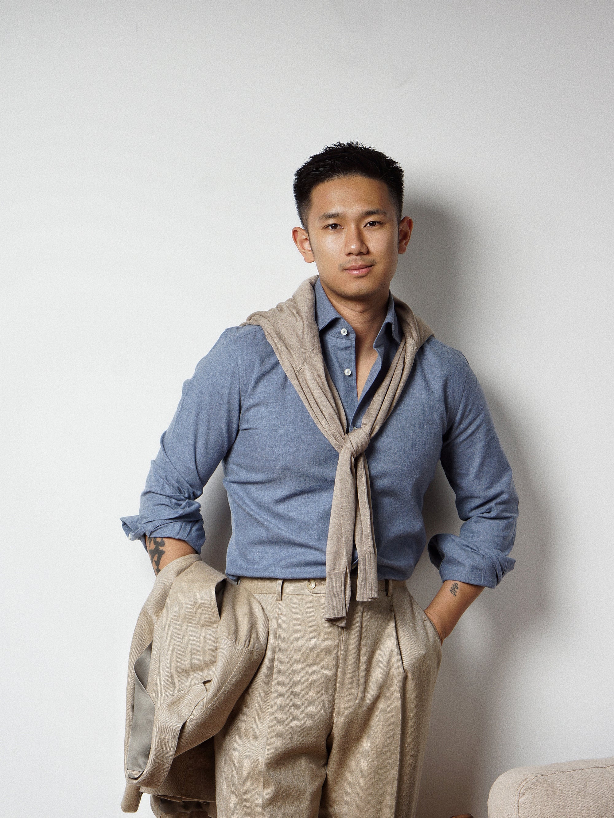 MTO Dark Blue Flannel Shirt