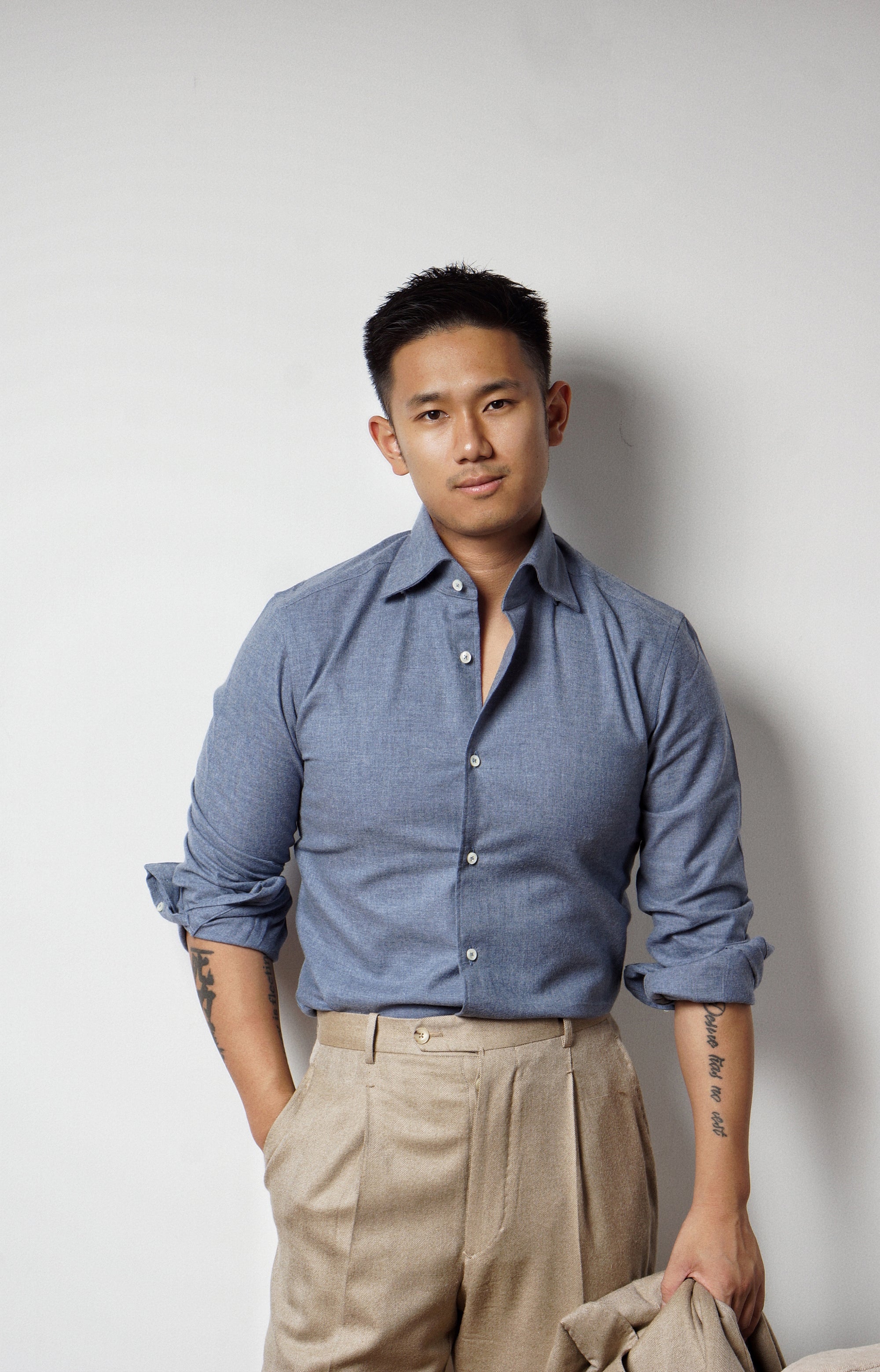 MTO Dark Blue Flannel Shirt