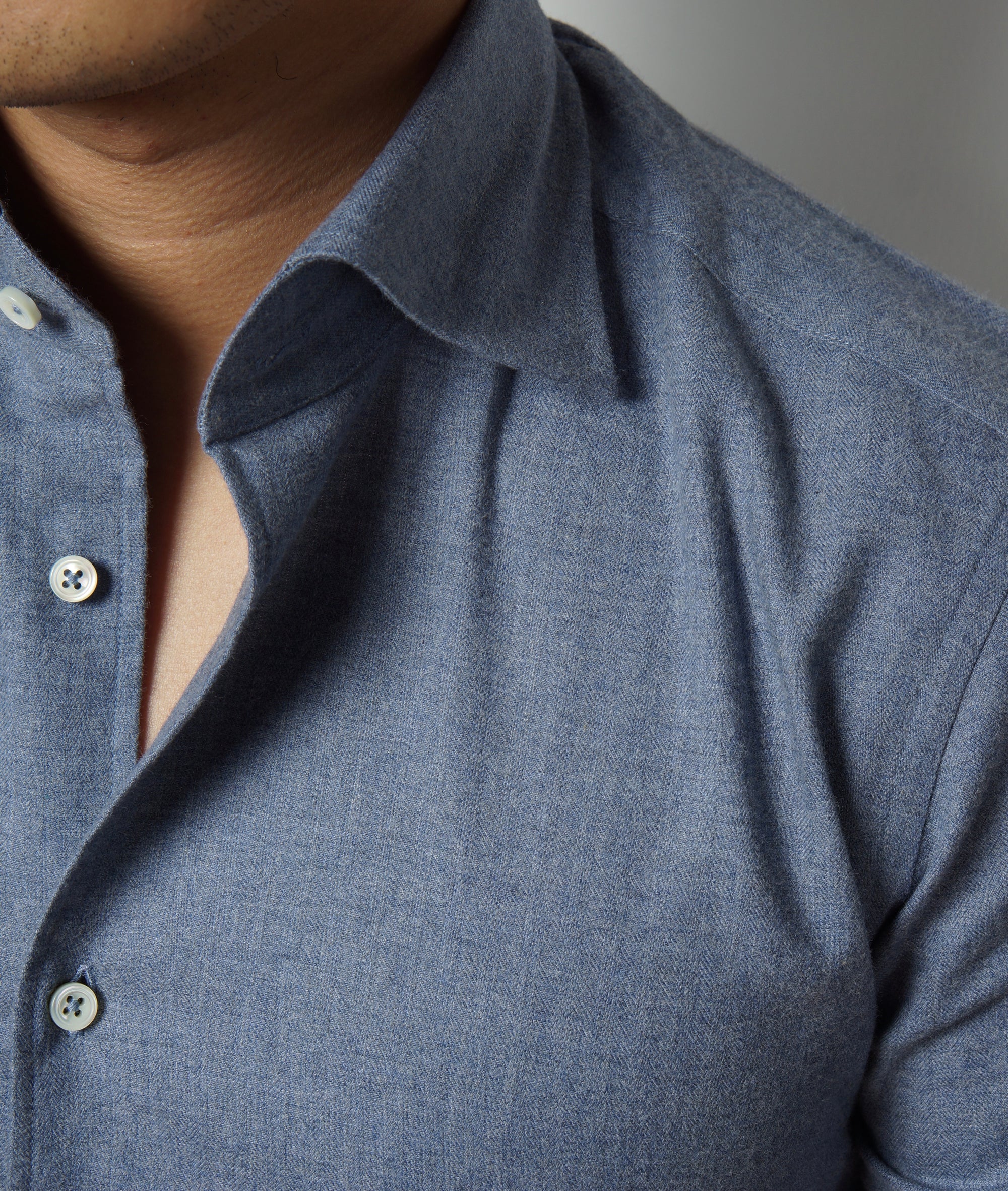 MTO Dark Blue Flannel Shirt