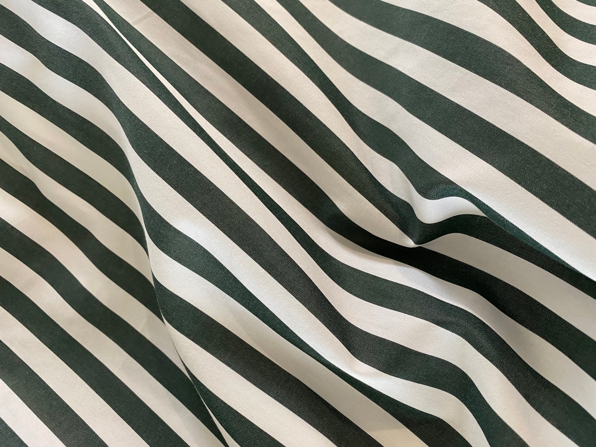 MTO Dark Green Stripe Cotton Shirt