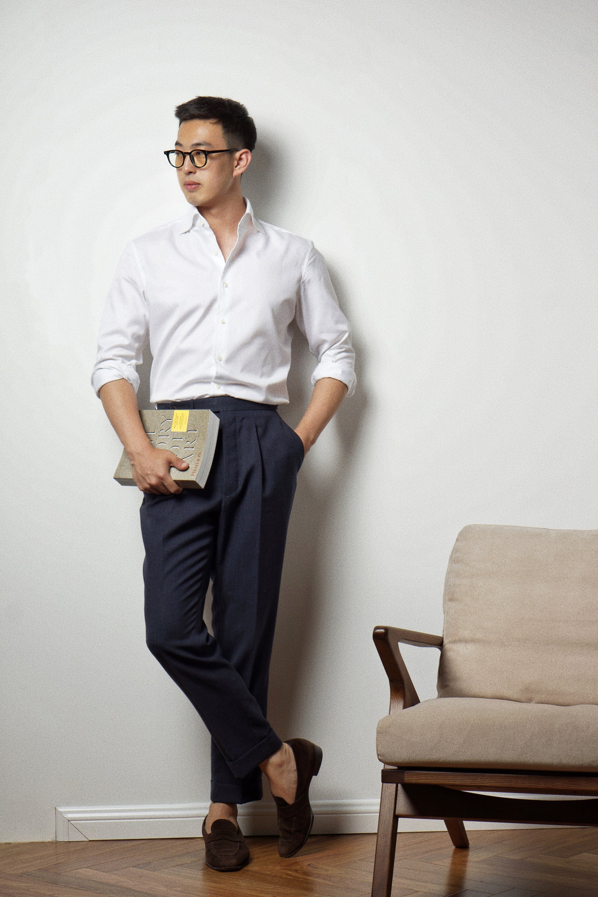 MTO White Twill Cotton Shirt