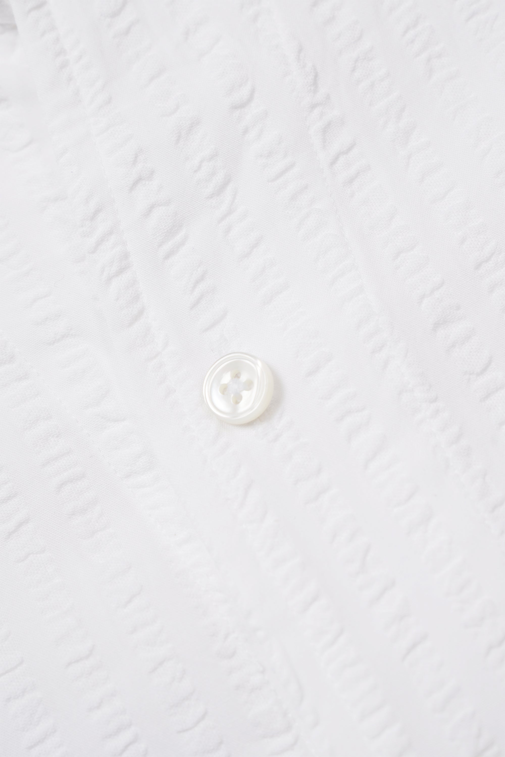 MTO White Seersucker One Piece Collar Shirt