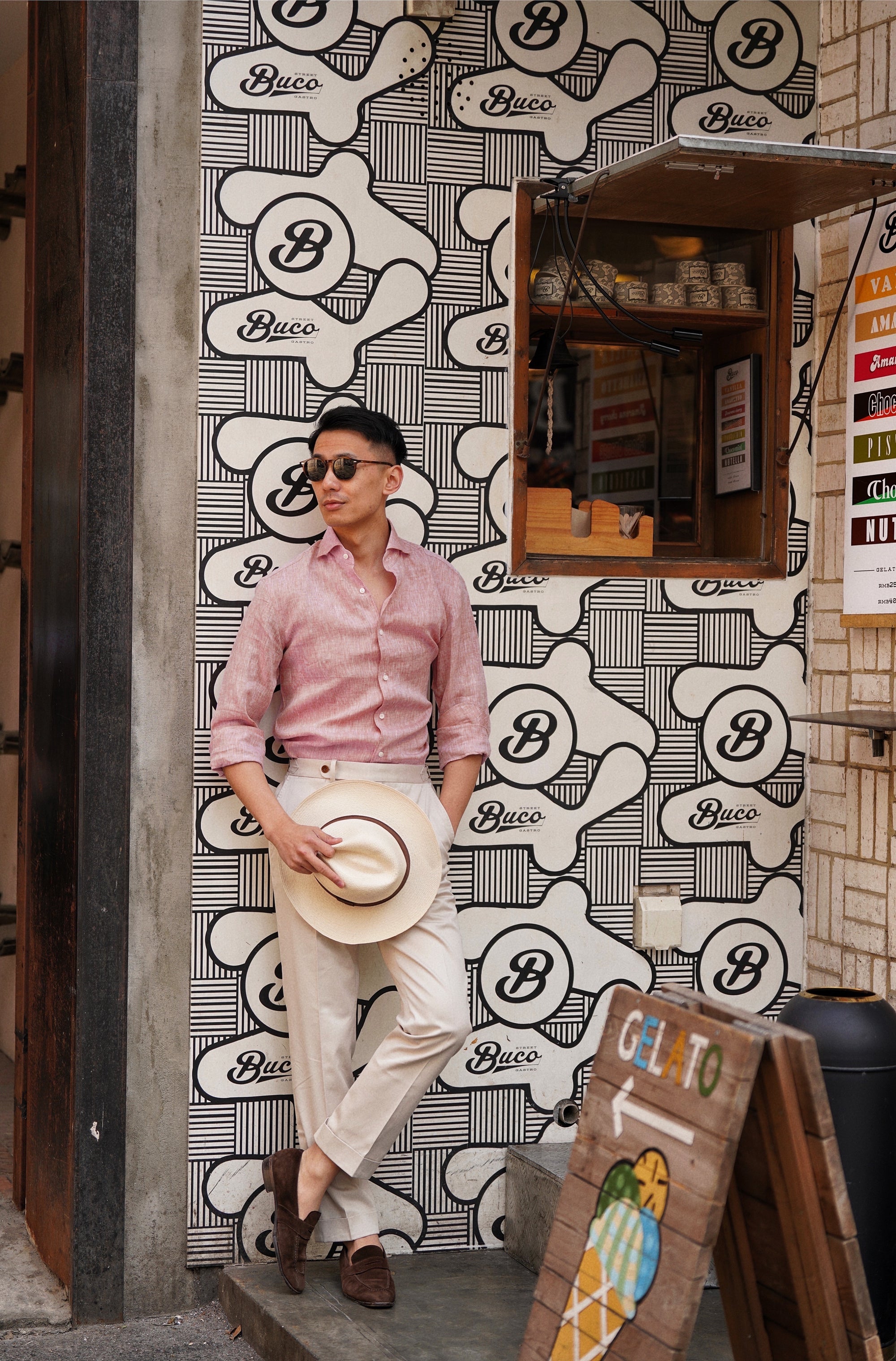 MTO Pink Linen Shirt
