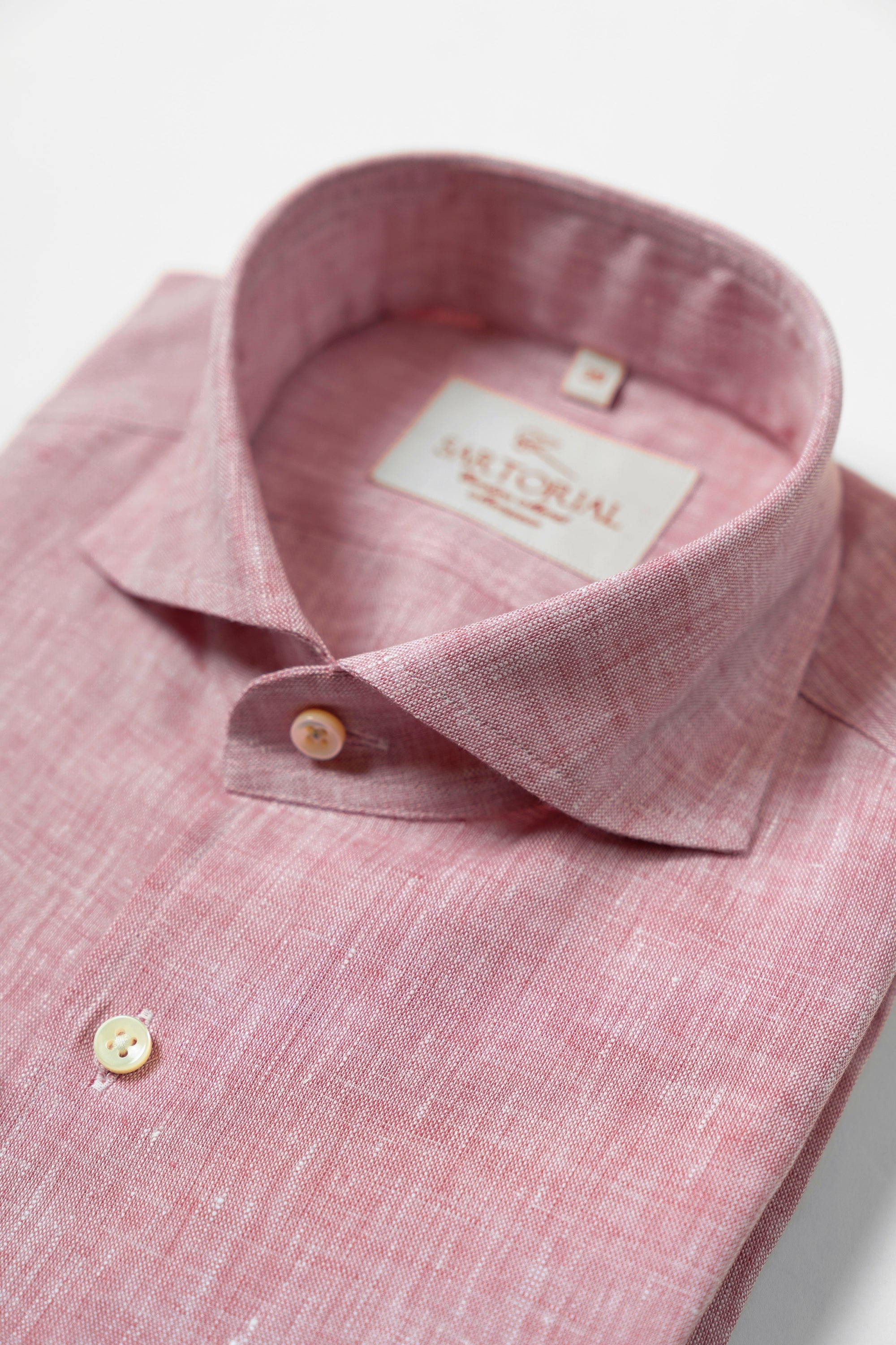 MTO Pink Linen Shirt