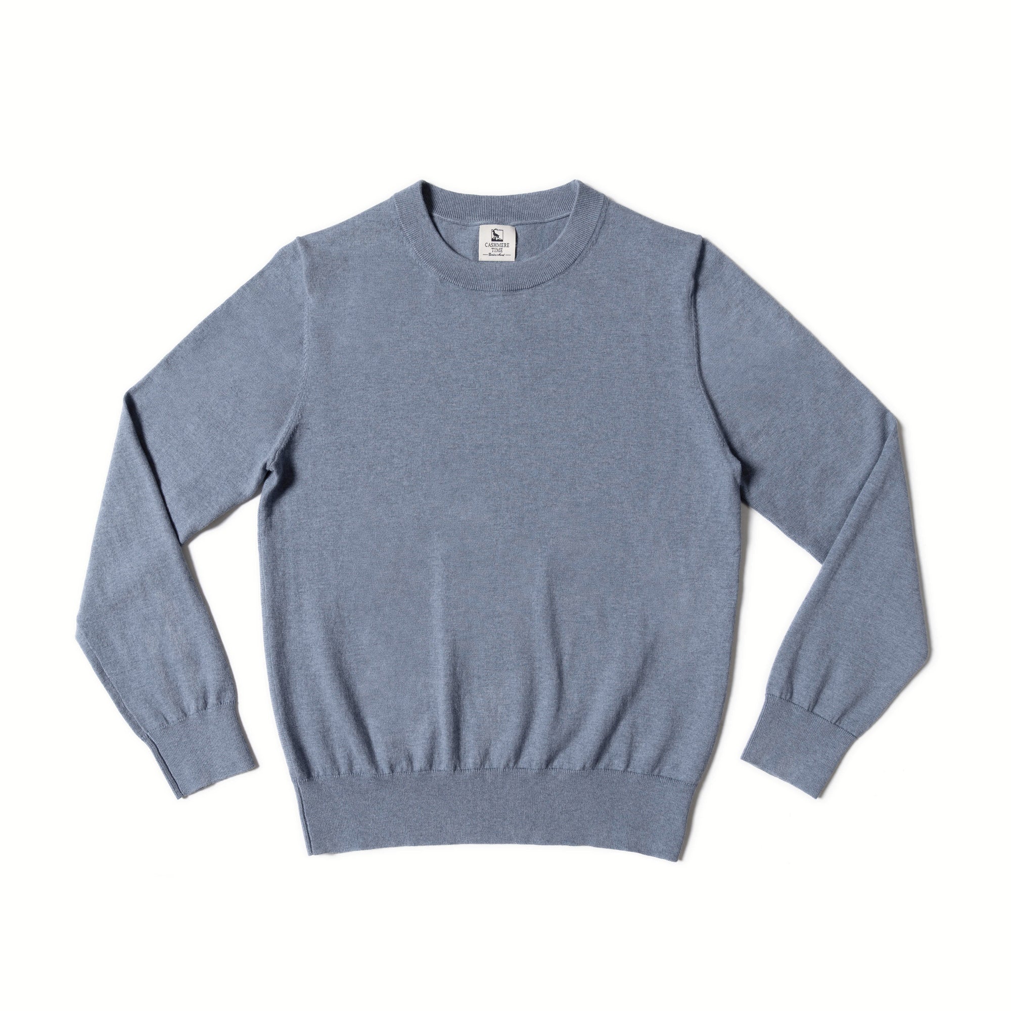 Foggy Blue Long Sleeve Crew Neck Jumper