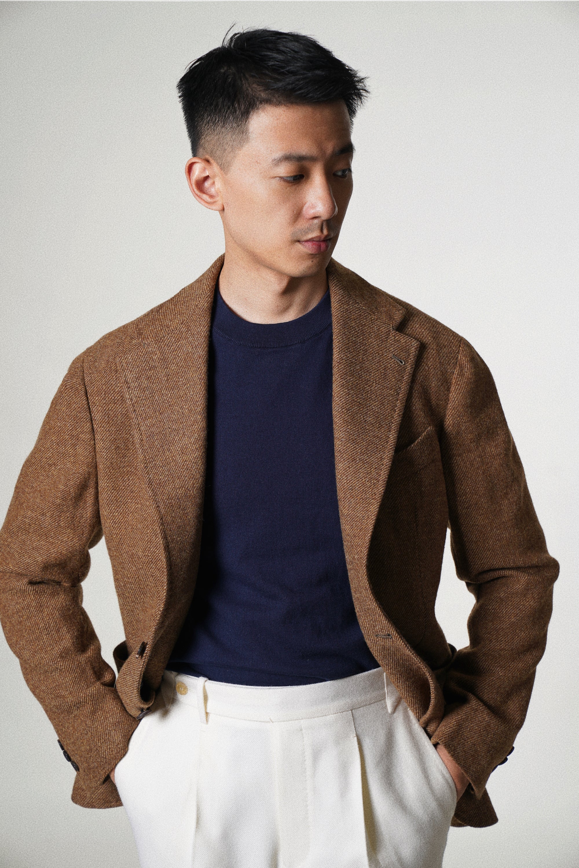 Navy Long Sleeve Crew Neck Jumper