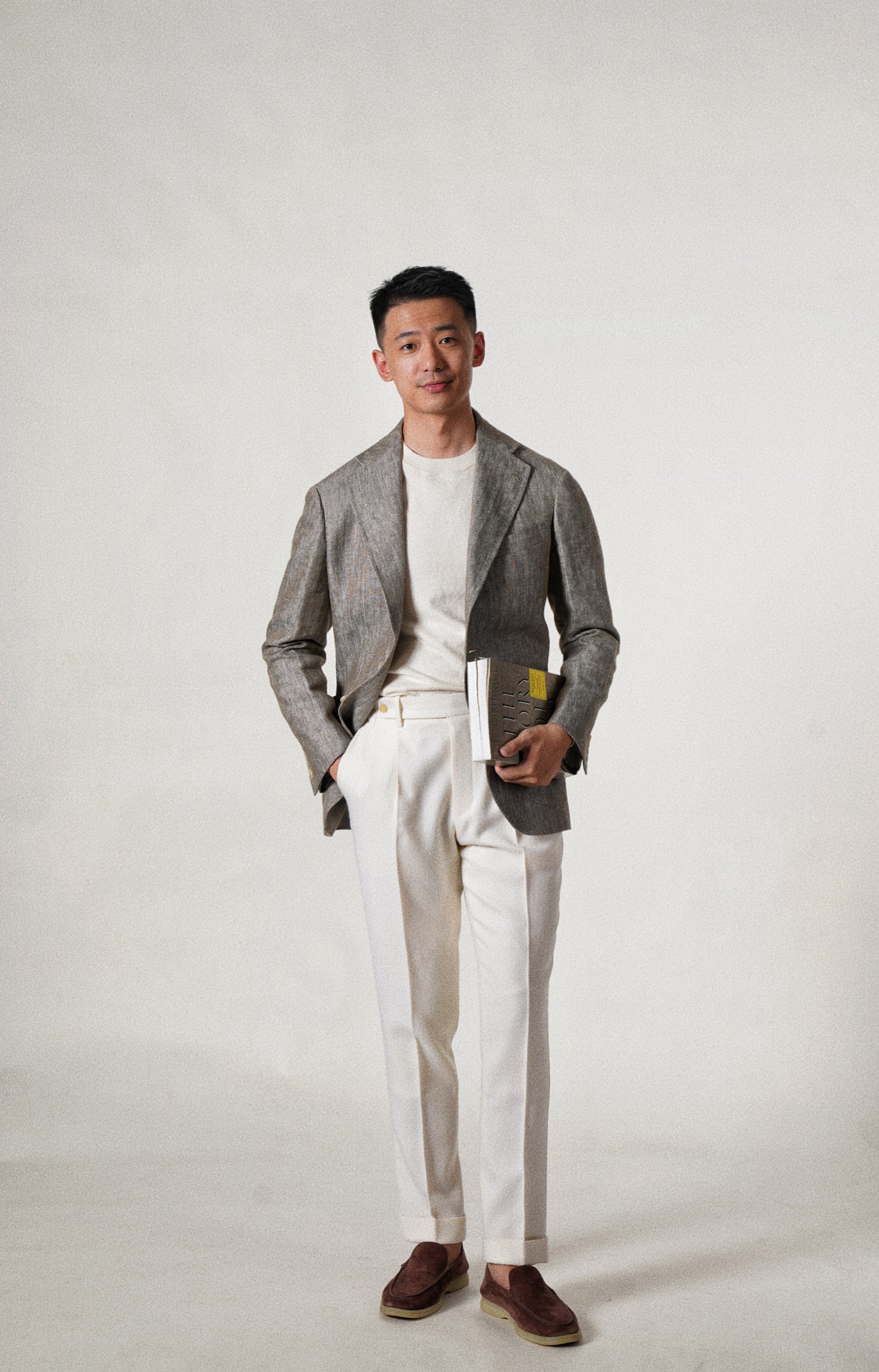 White Long Sleeve Crew Neck Jumper