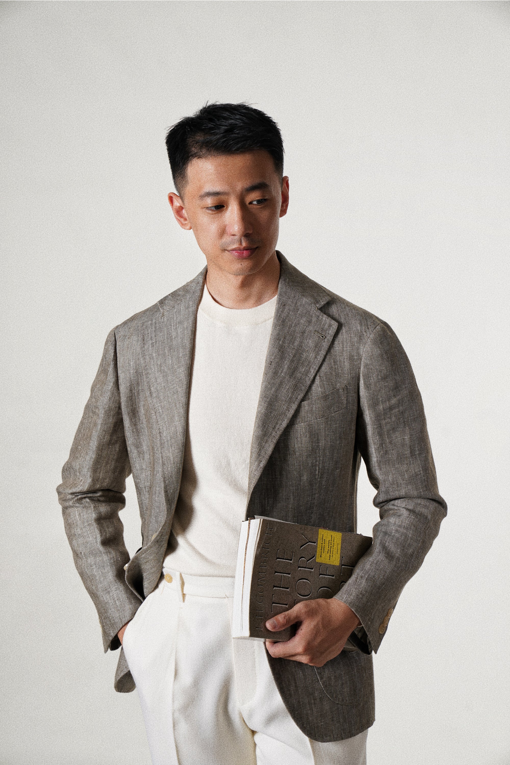 White Long Sleeve Crew Neck Jumper