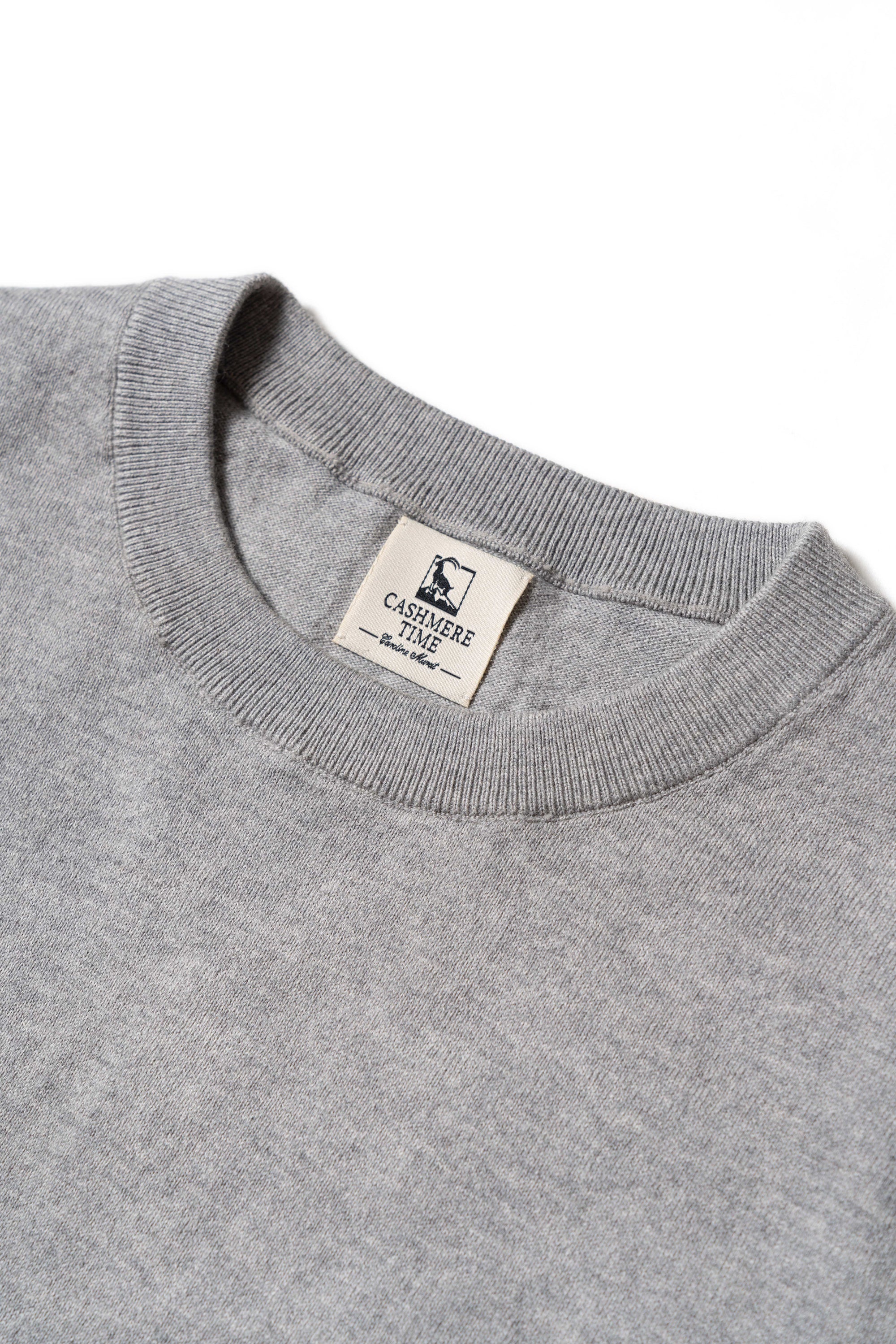 Stone Grey Long Sleeve Crew Neck Jumper
