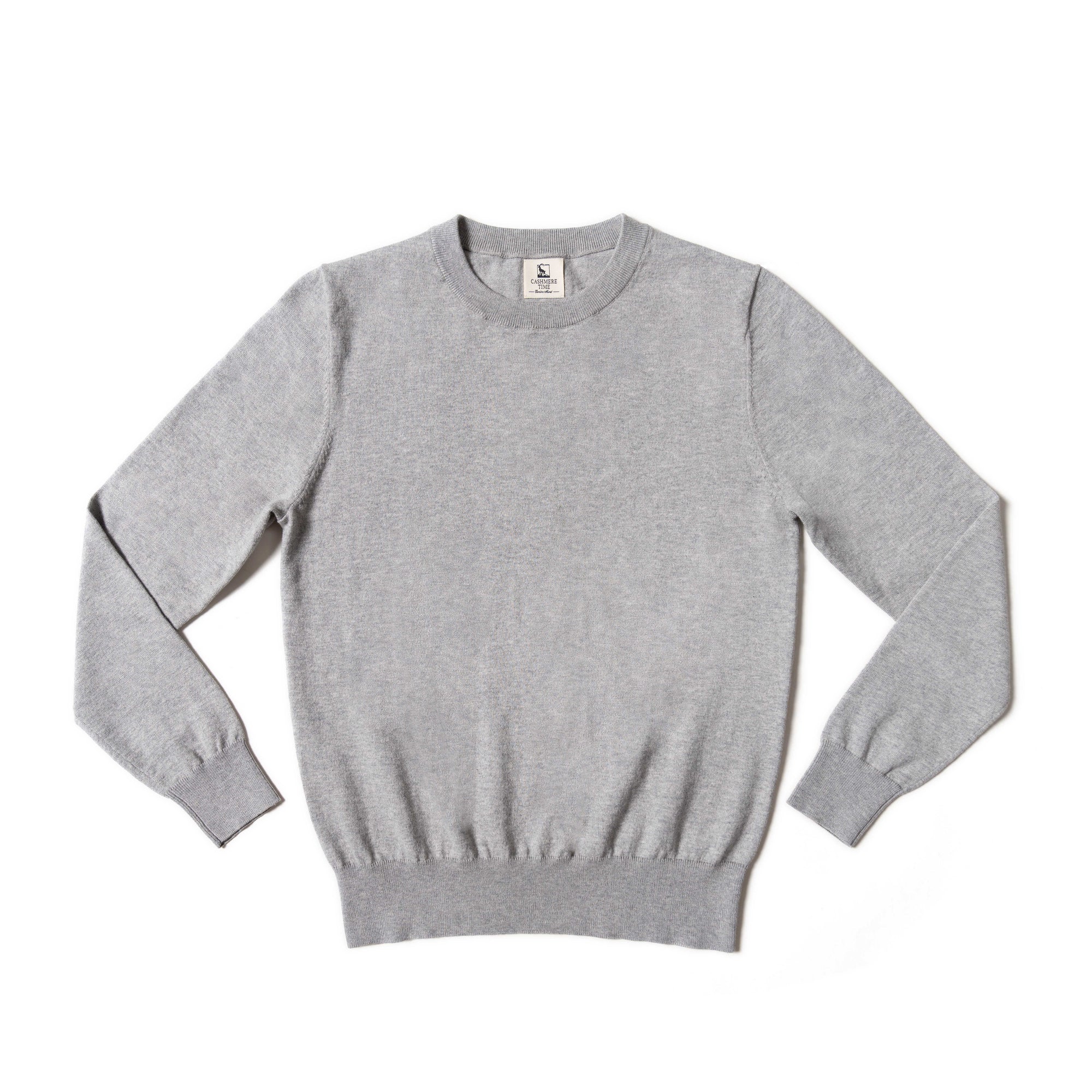 Stone Grey Long Sleeve Crew Neck Jumper