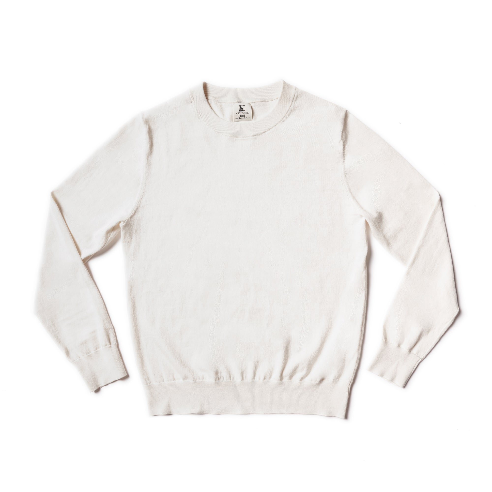 White Long Sleeve Crew Neck Jumper