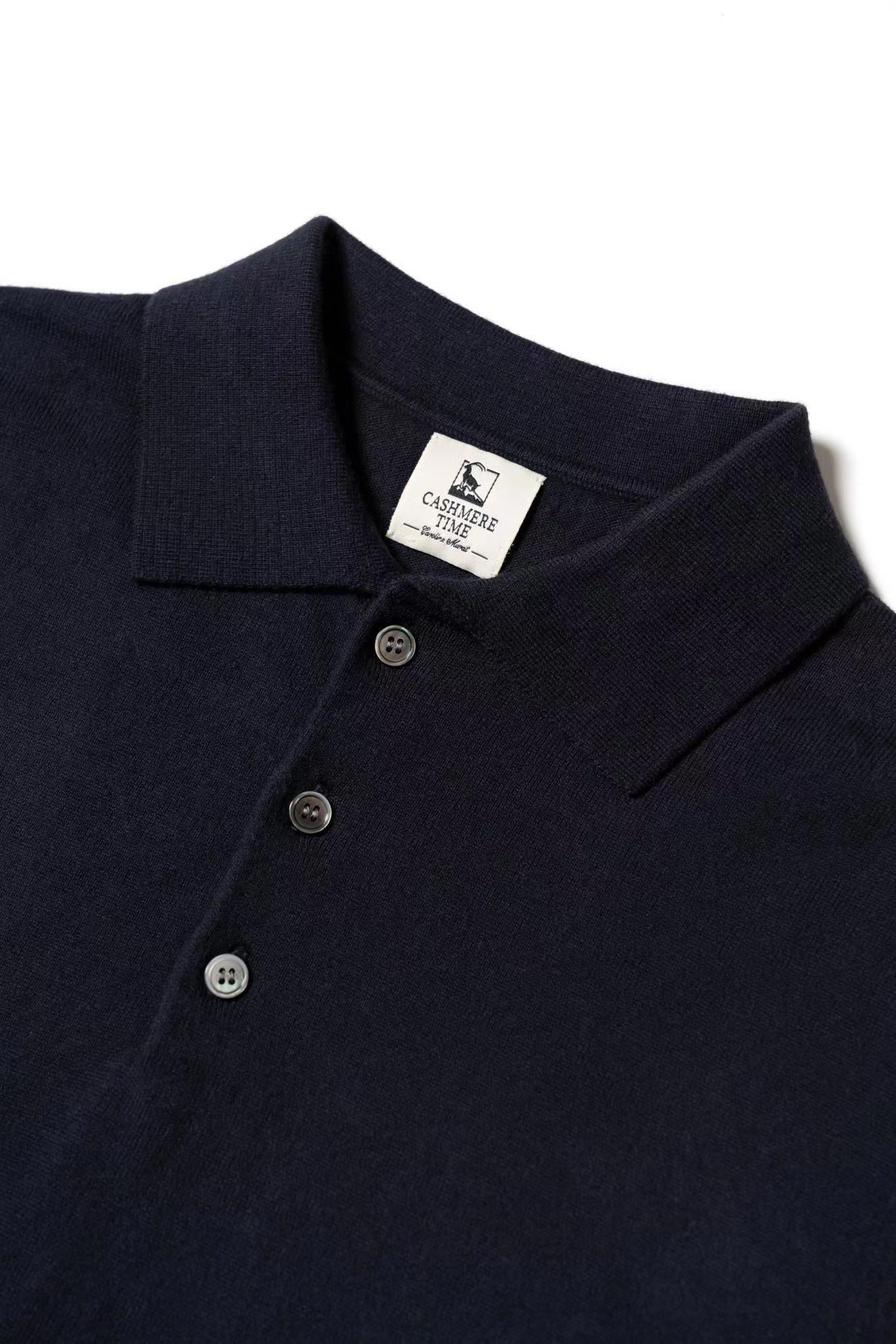 Navy Long Sleeve Polo
