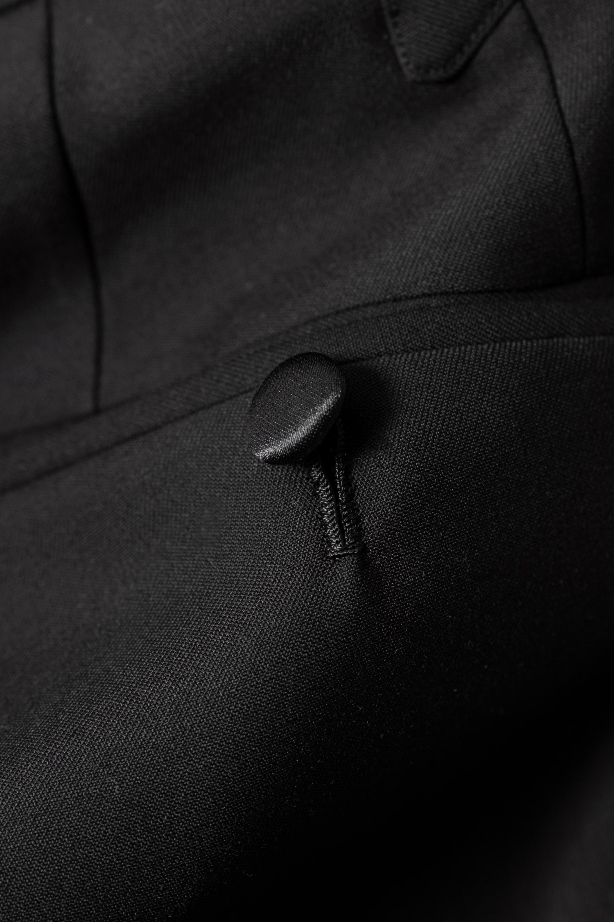 Black Wool Barathea Peak Lapel Single Breasted Dinner Suit #219