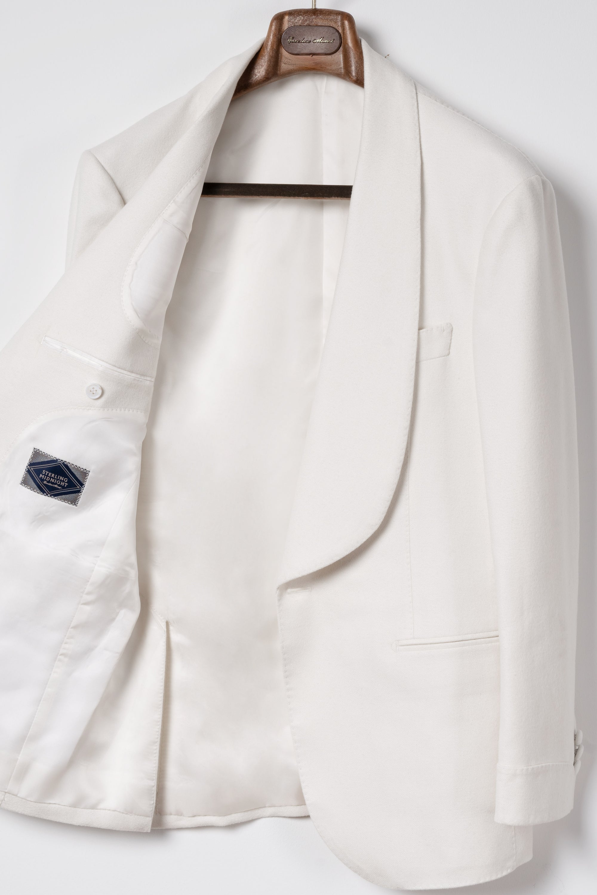 White Camel Silk Shawl Lapel Dinner Jacket #28