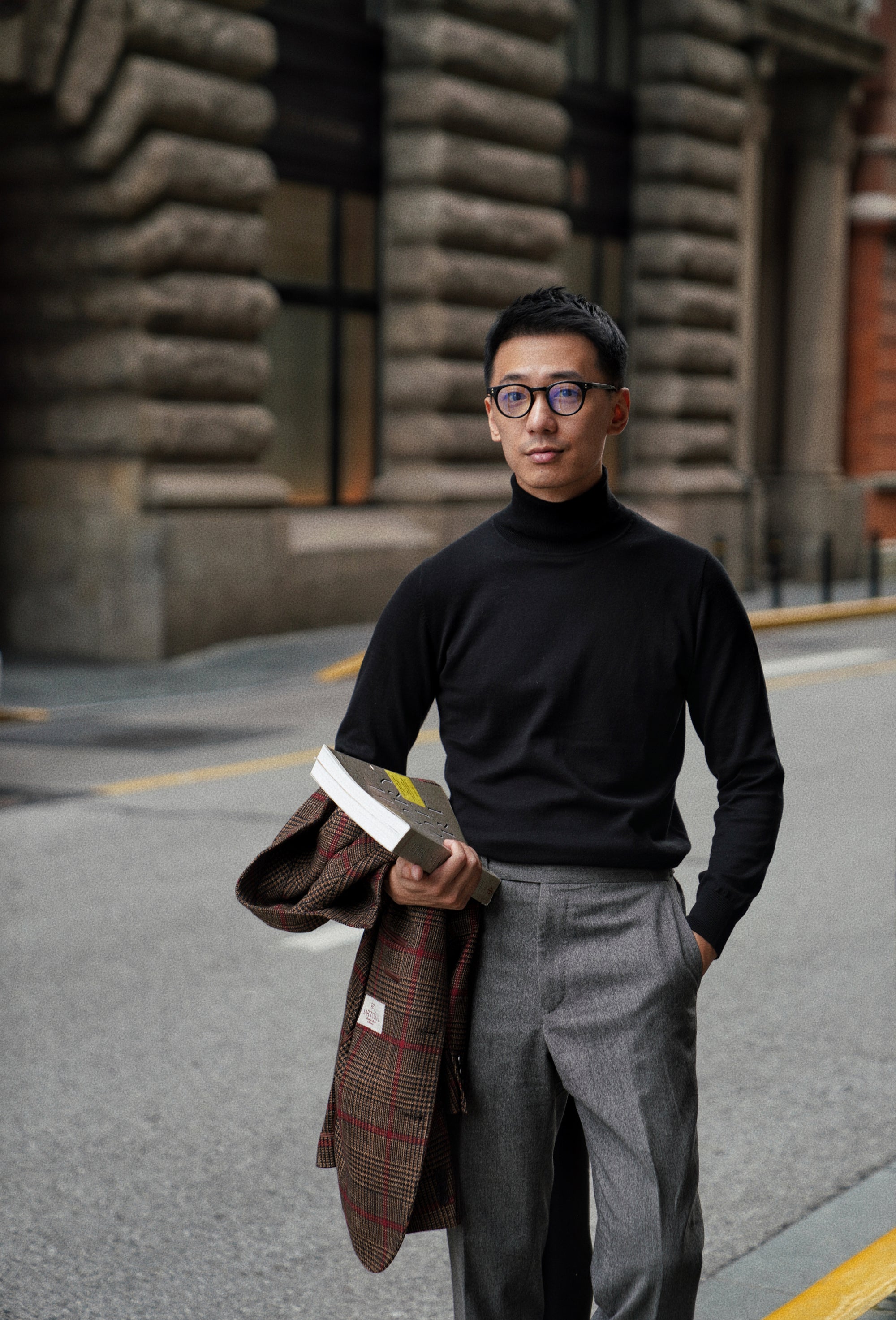 Black Roll Neck Jumper