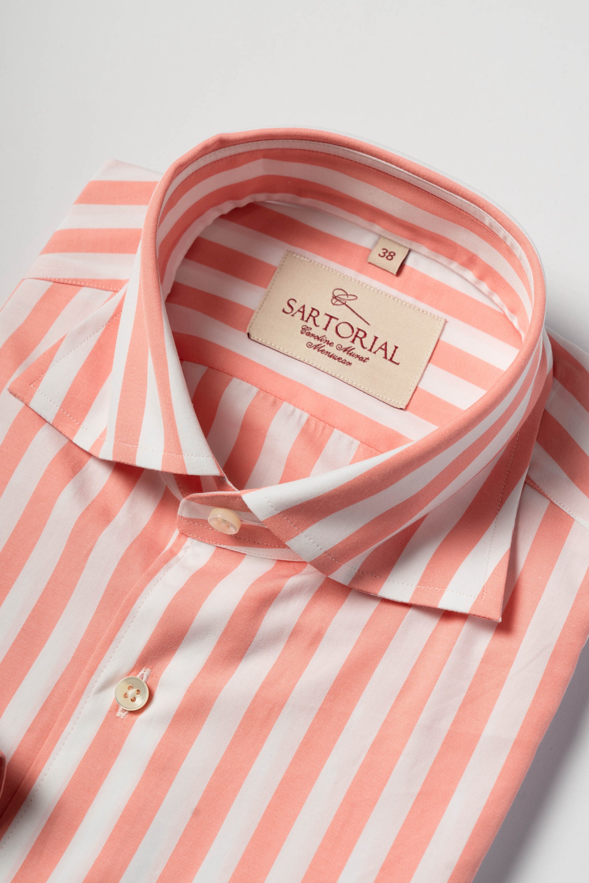 MTO Pink Stripe Cotton Shirt
