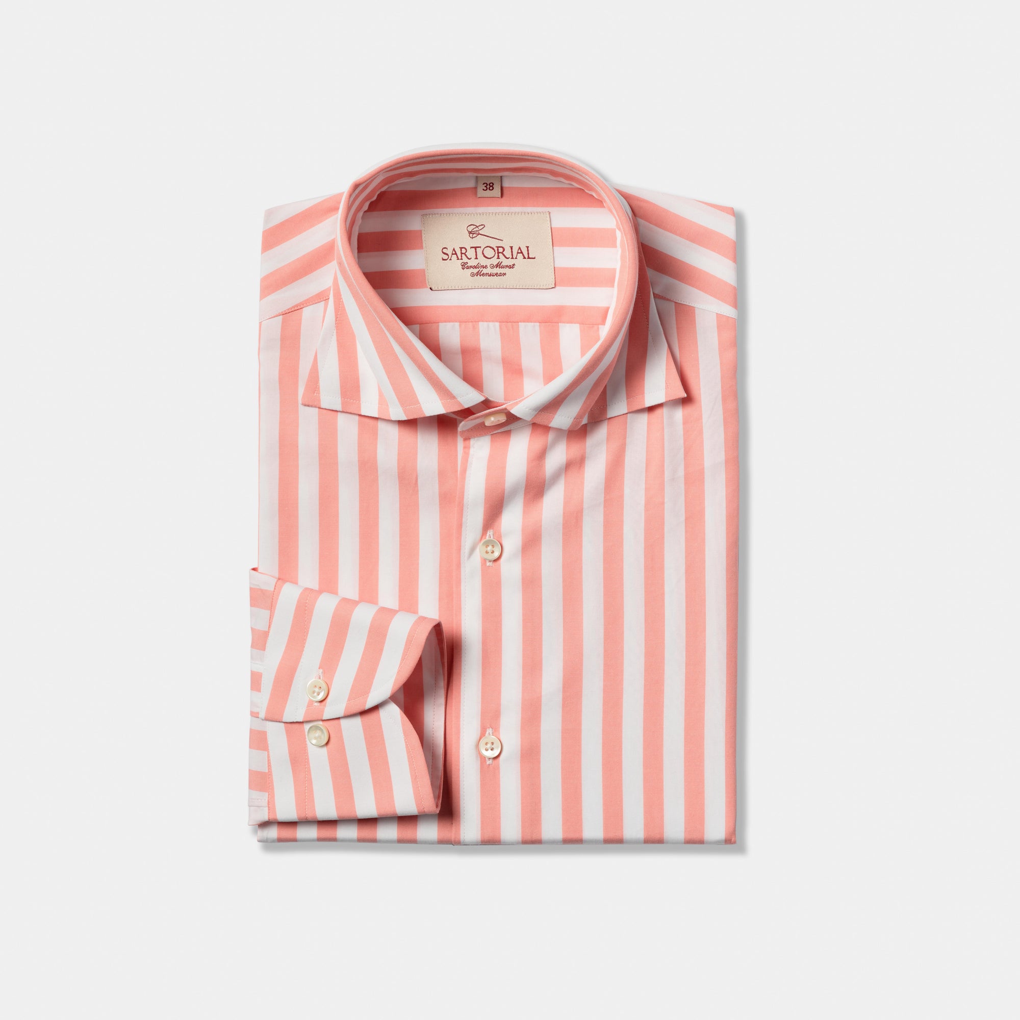 MTO Pink Stripe Cotton Shirt