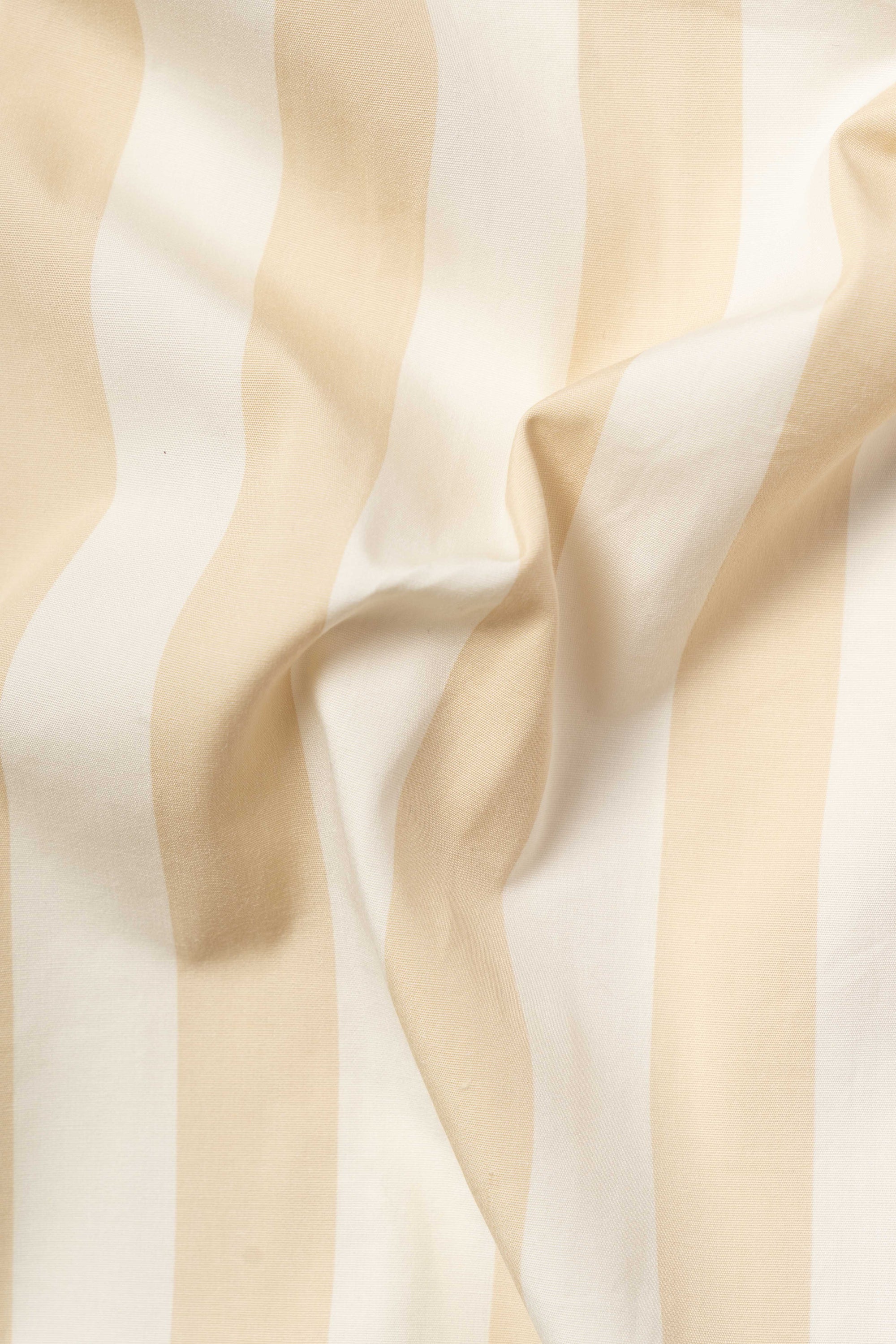 MTO Beige Stripe Cotton Shirt