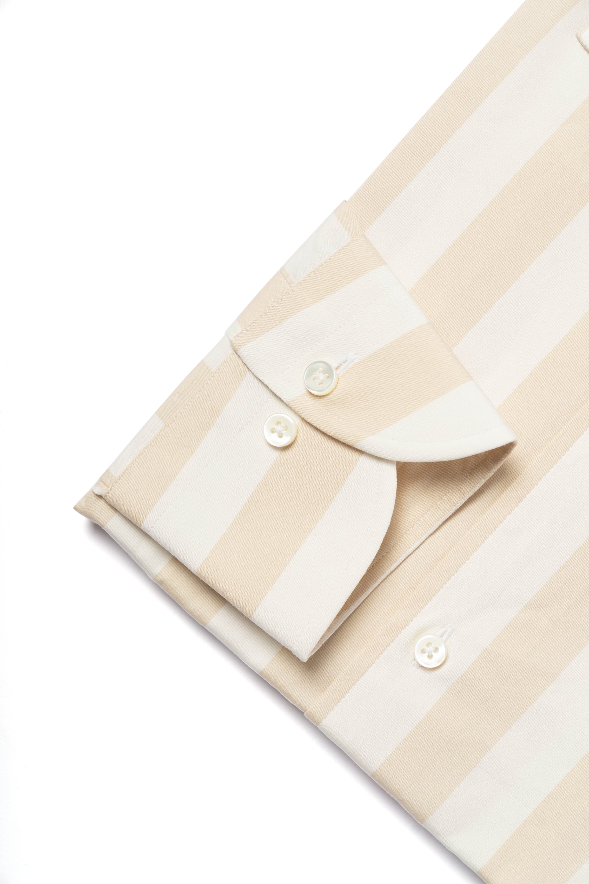 MTO Beige Stripe Cotton Shirt