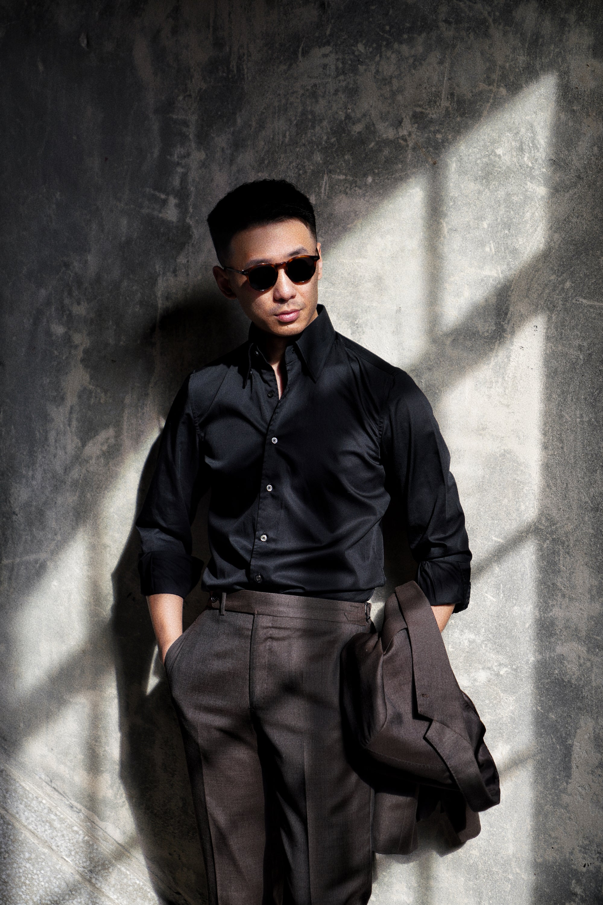 MTO Black 160s Cotton Shirt
