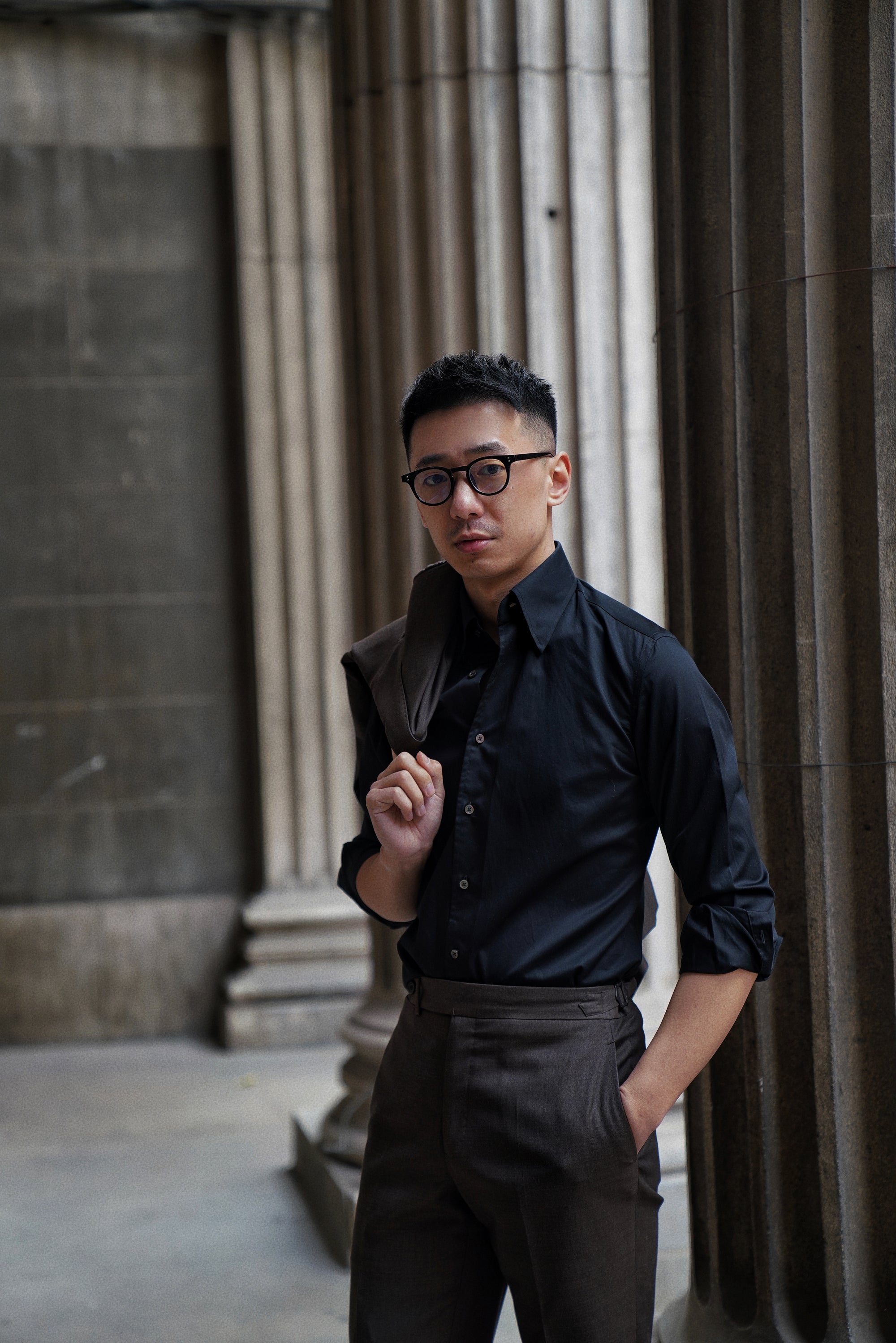 MTO Black 160s Cotton Shirt