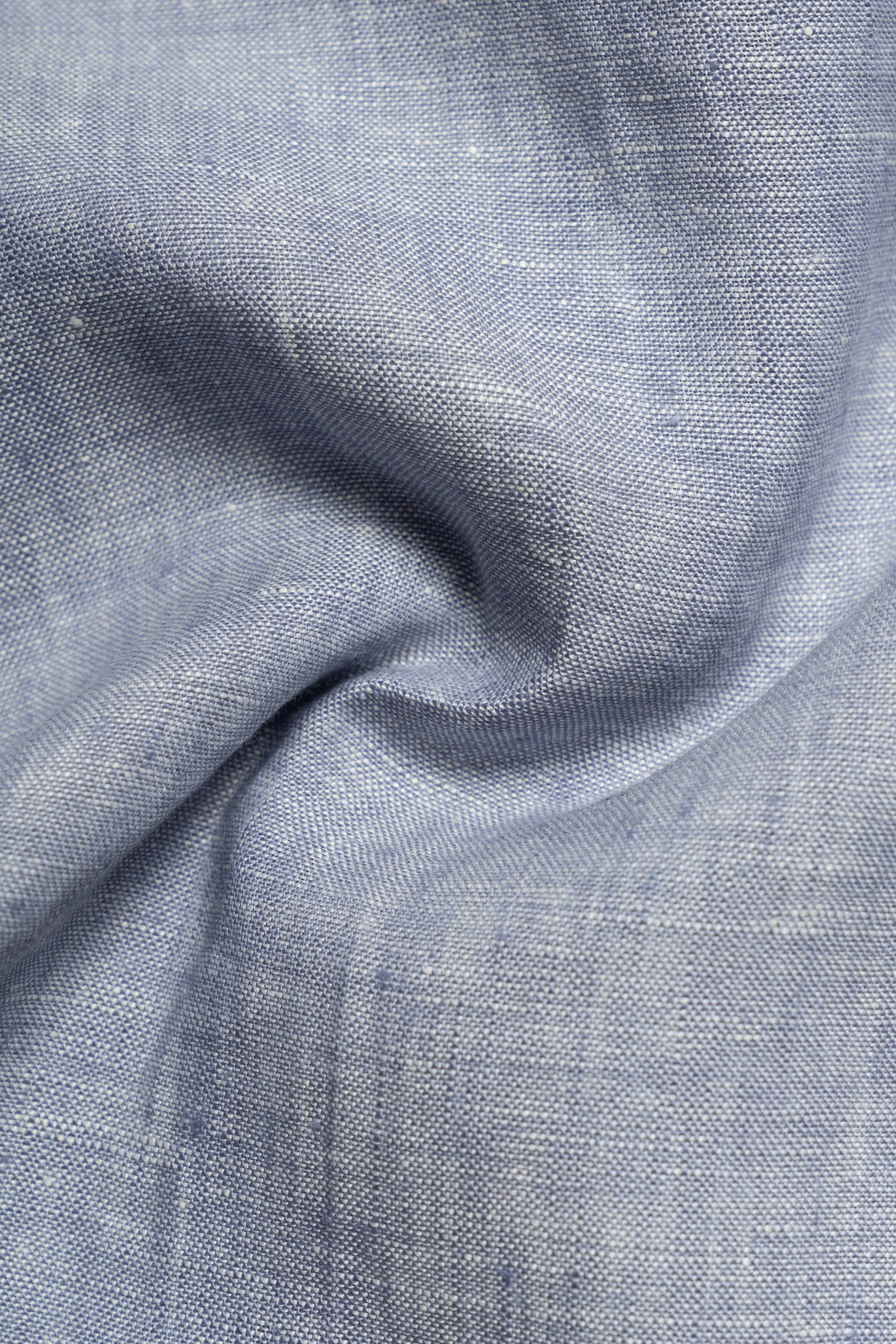 MTO Foggy Blue Linen Shirt
