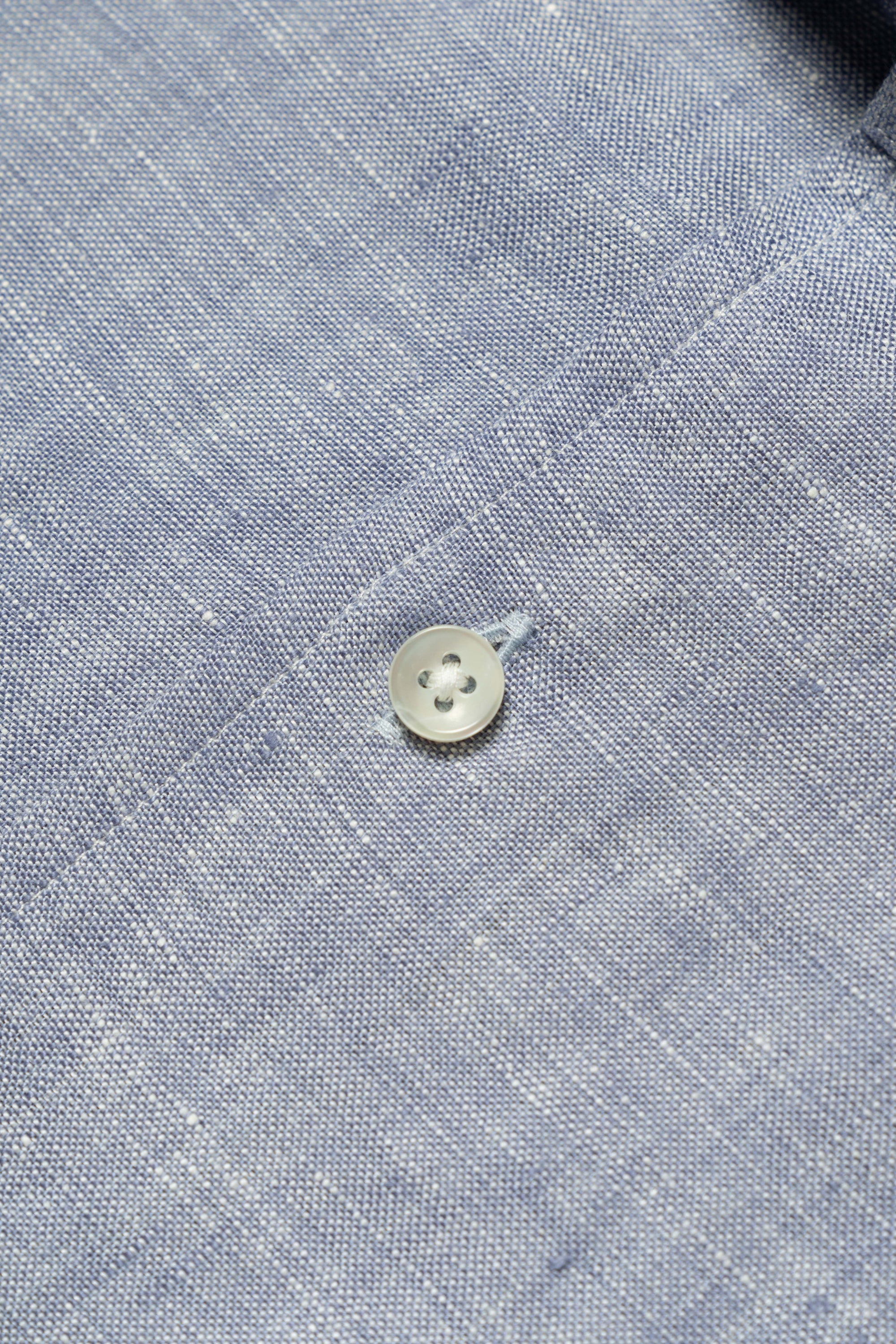 MTO Foggy Blue Linen Shirt