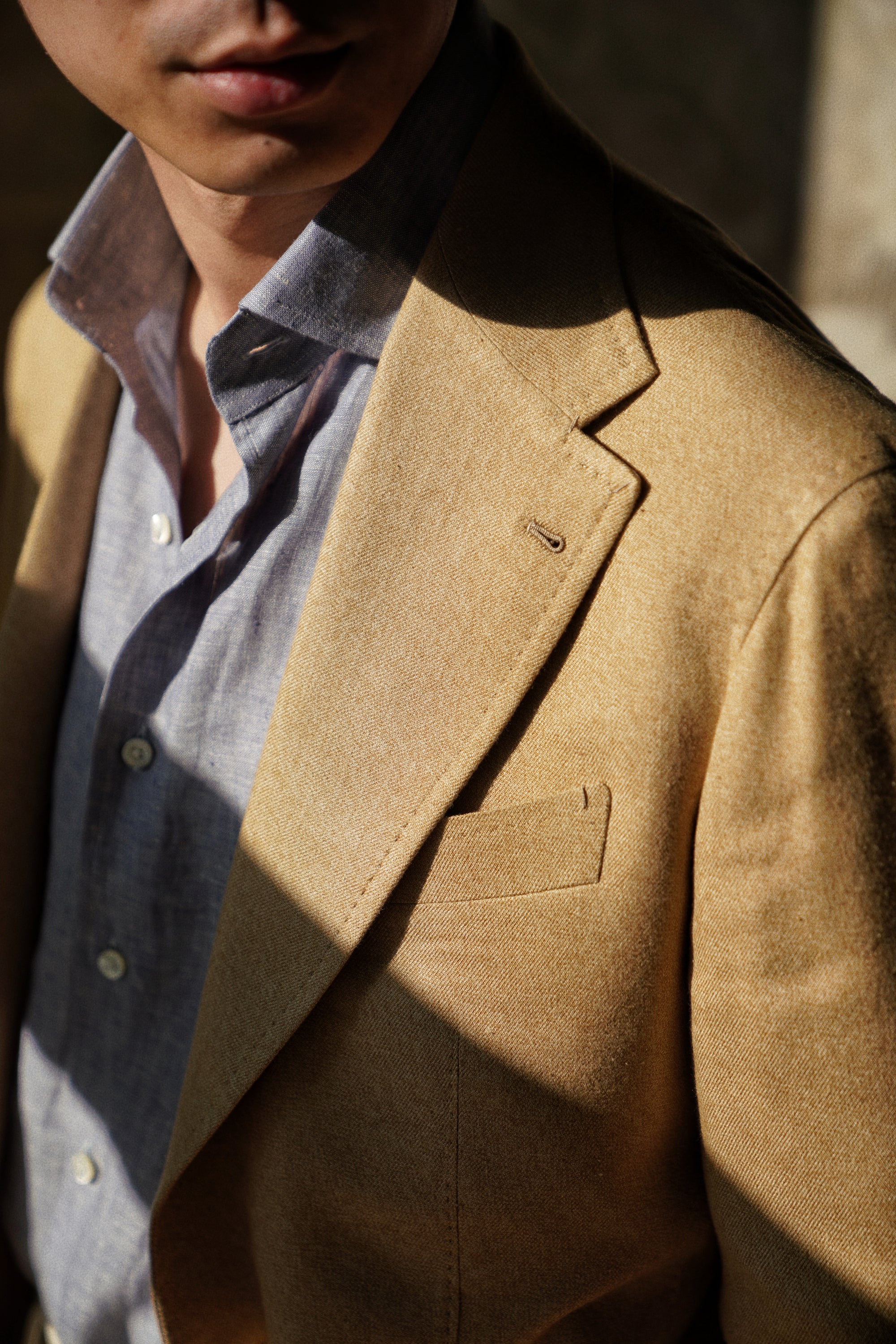 MTO Foggy Blue Linen Shirt