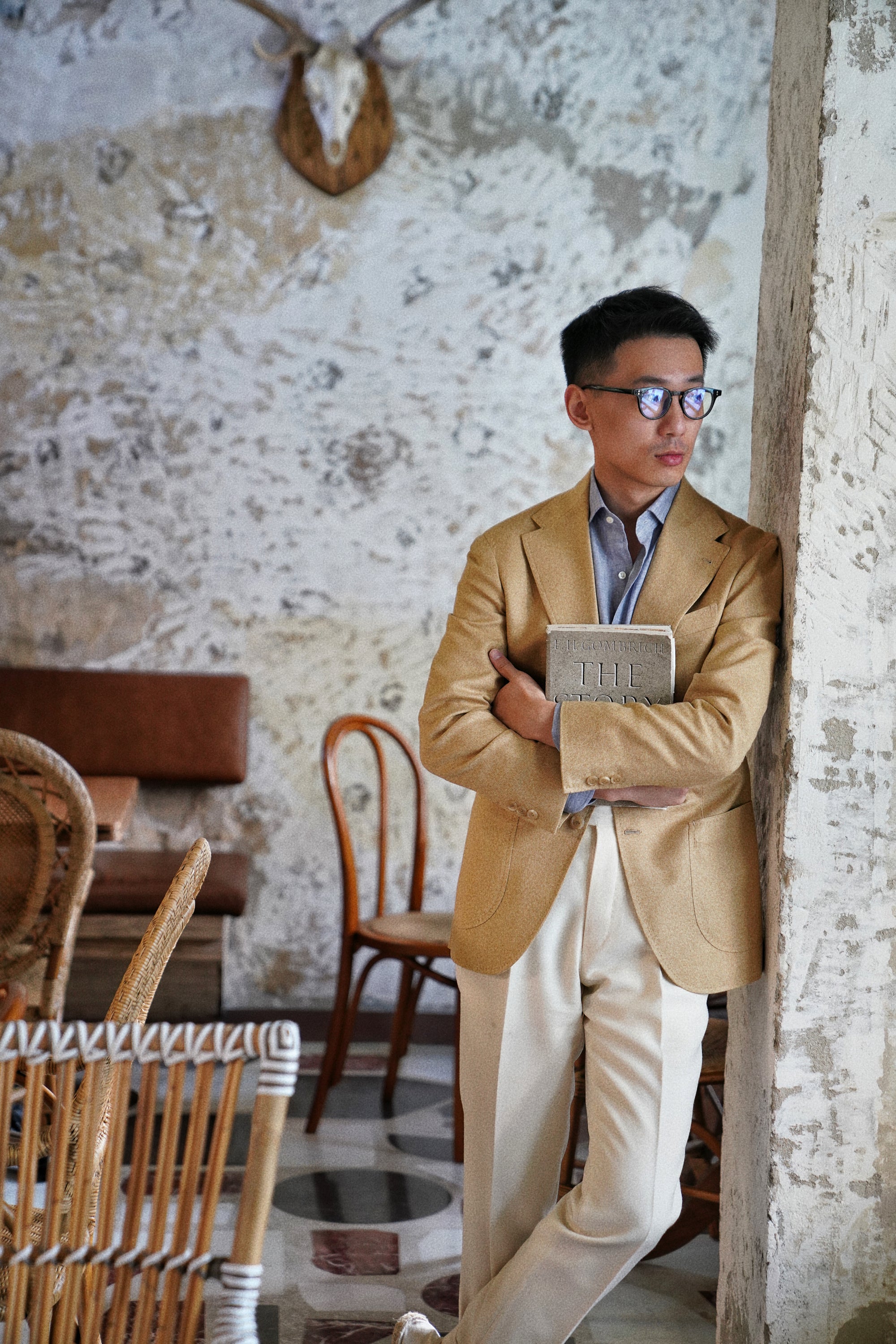 MTO Foggy Blue Linen Shirt