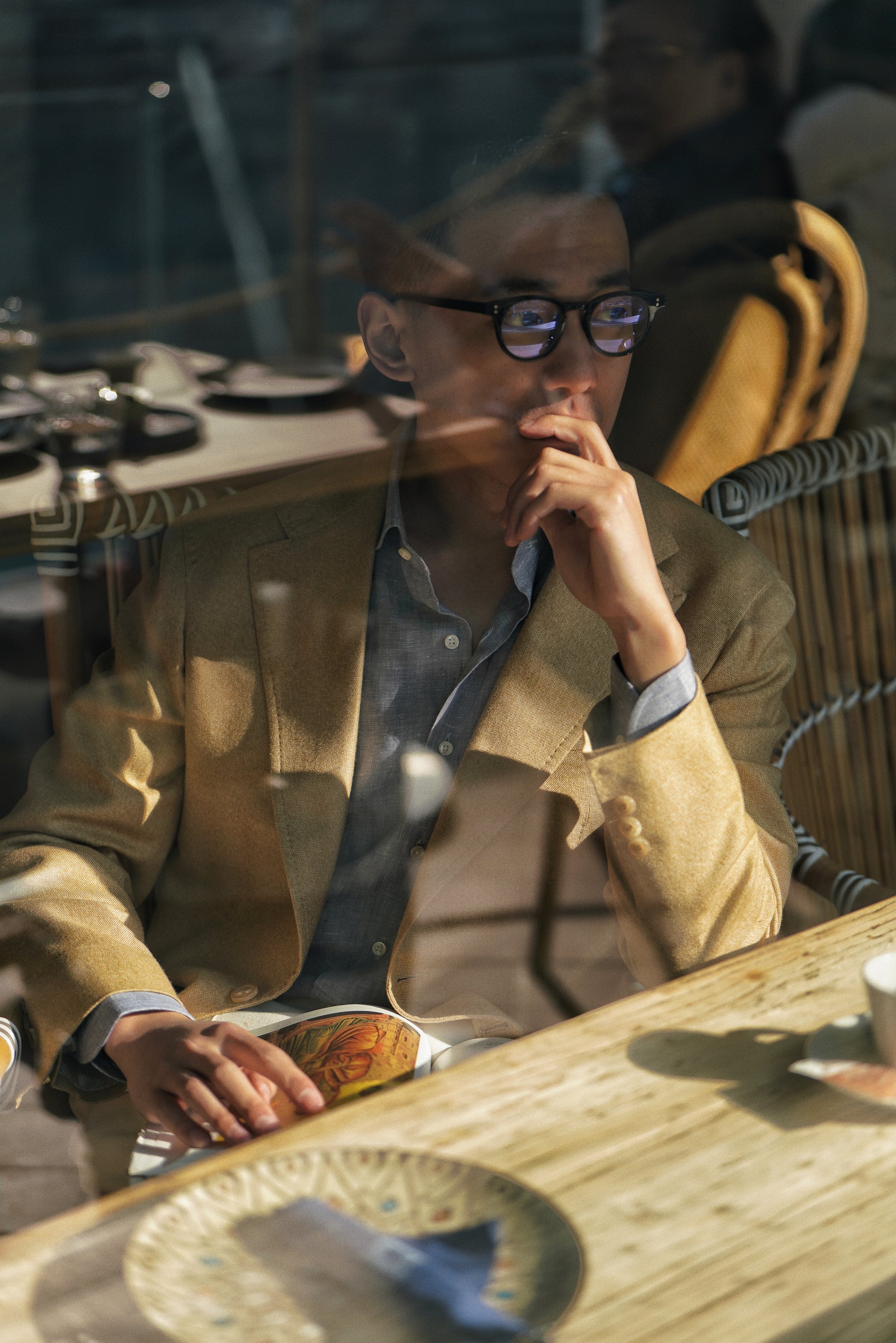 MTO Foggy Blue Linen Shirt