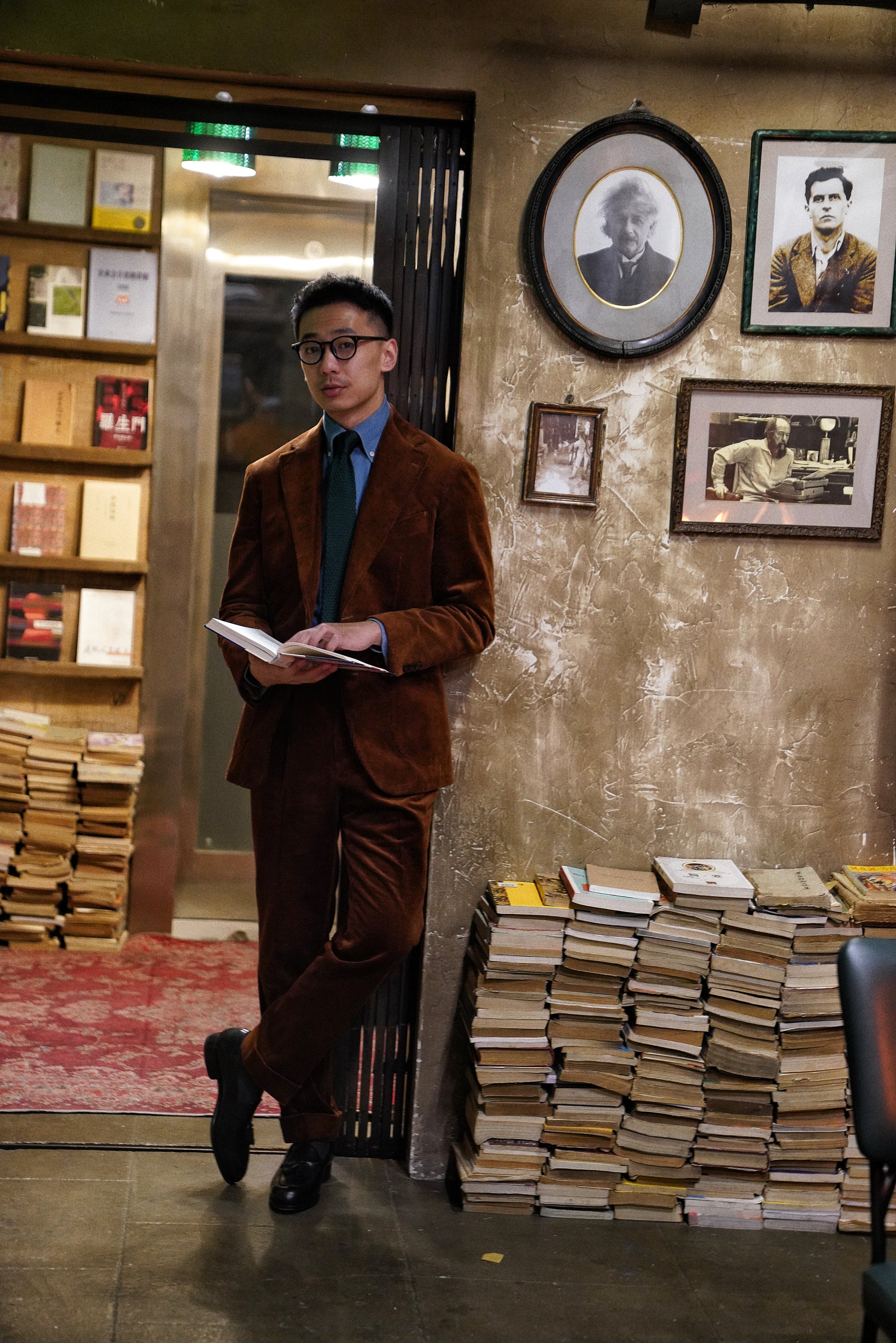 Tobacco Cashmere Blending Corduroy Suit #5