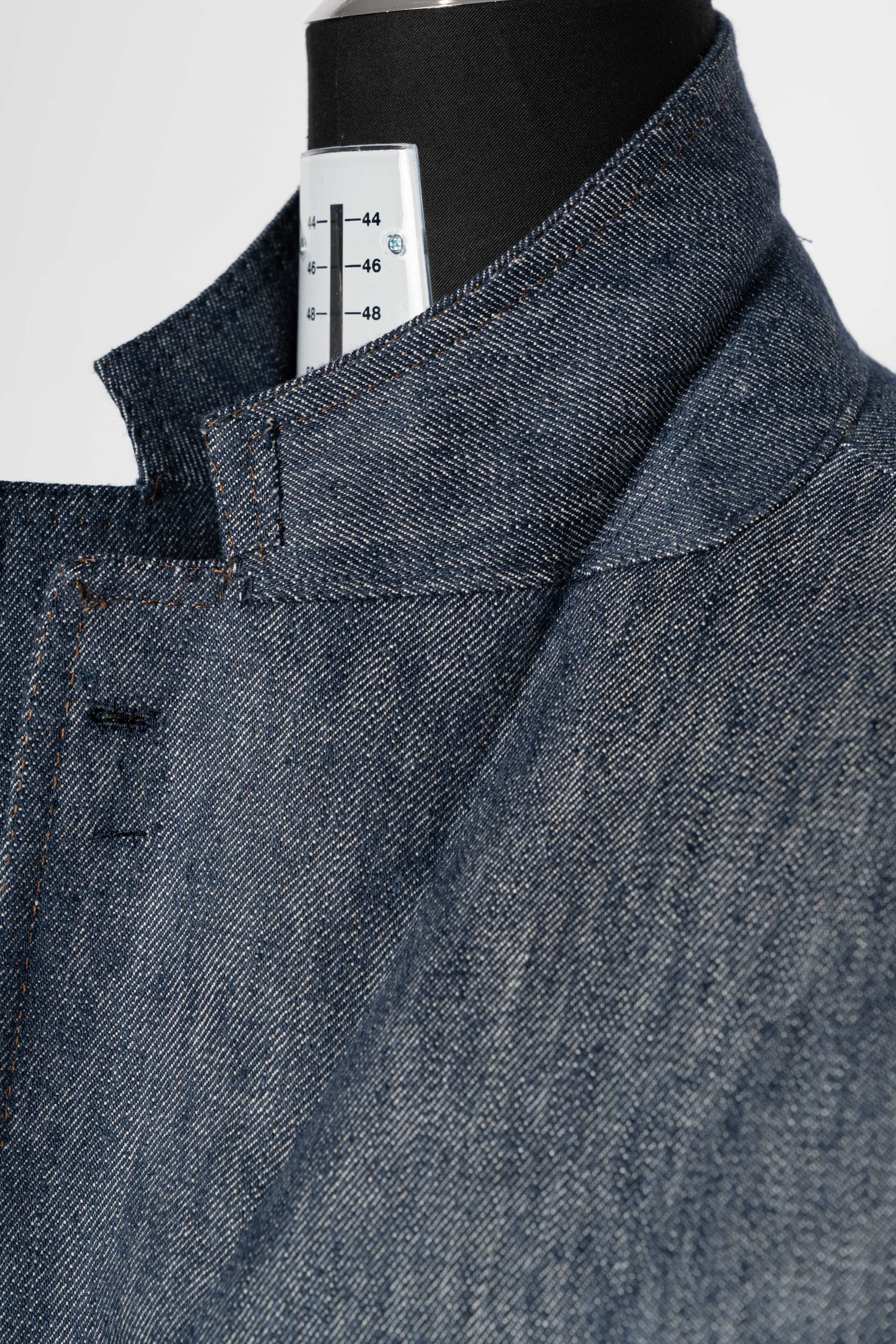 Indigo Wool Linen Blending Denim Suit #122