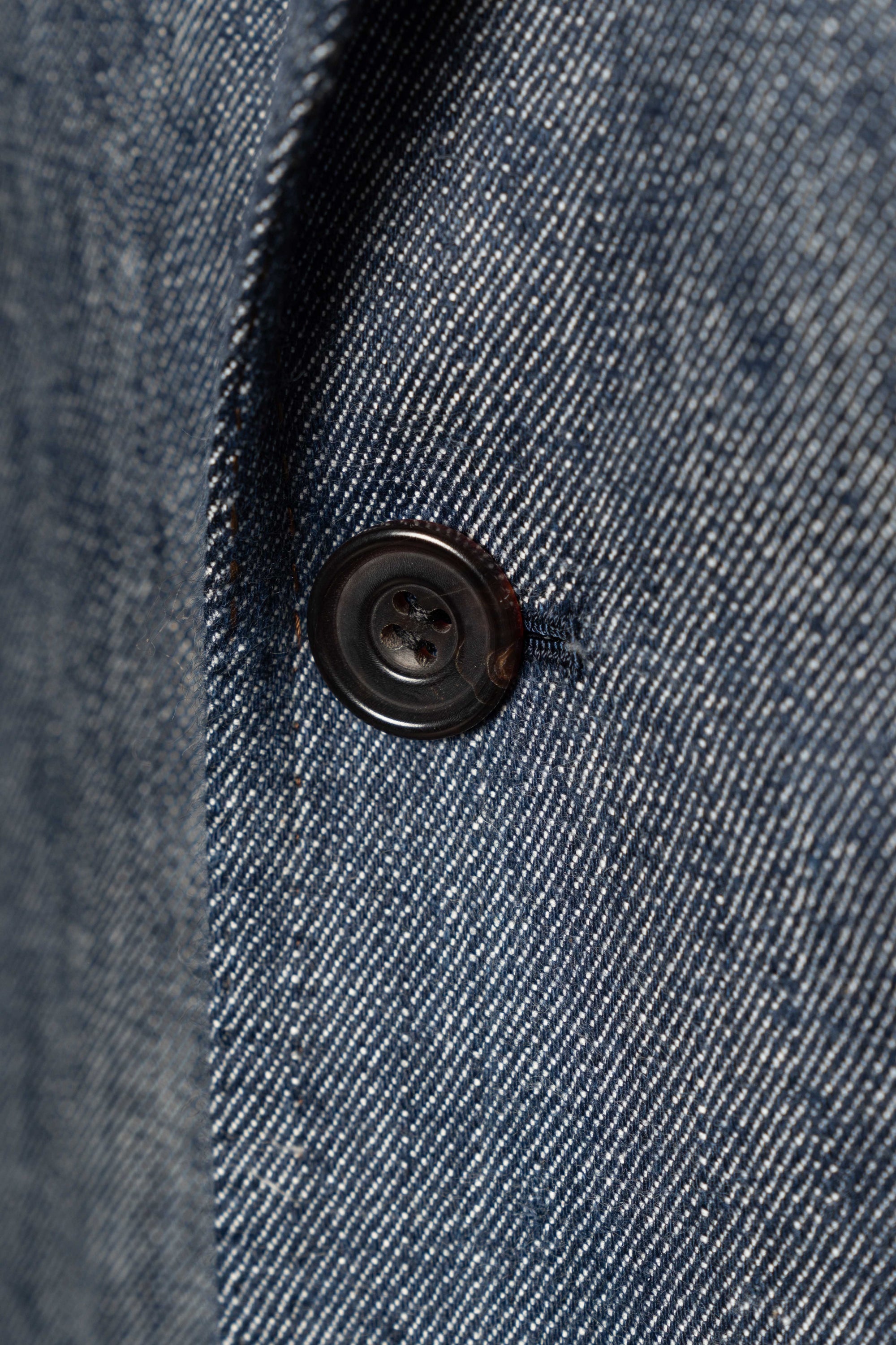 Indigo Wool Linen Blending Denim Suit #122