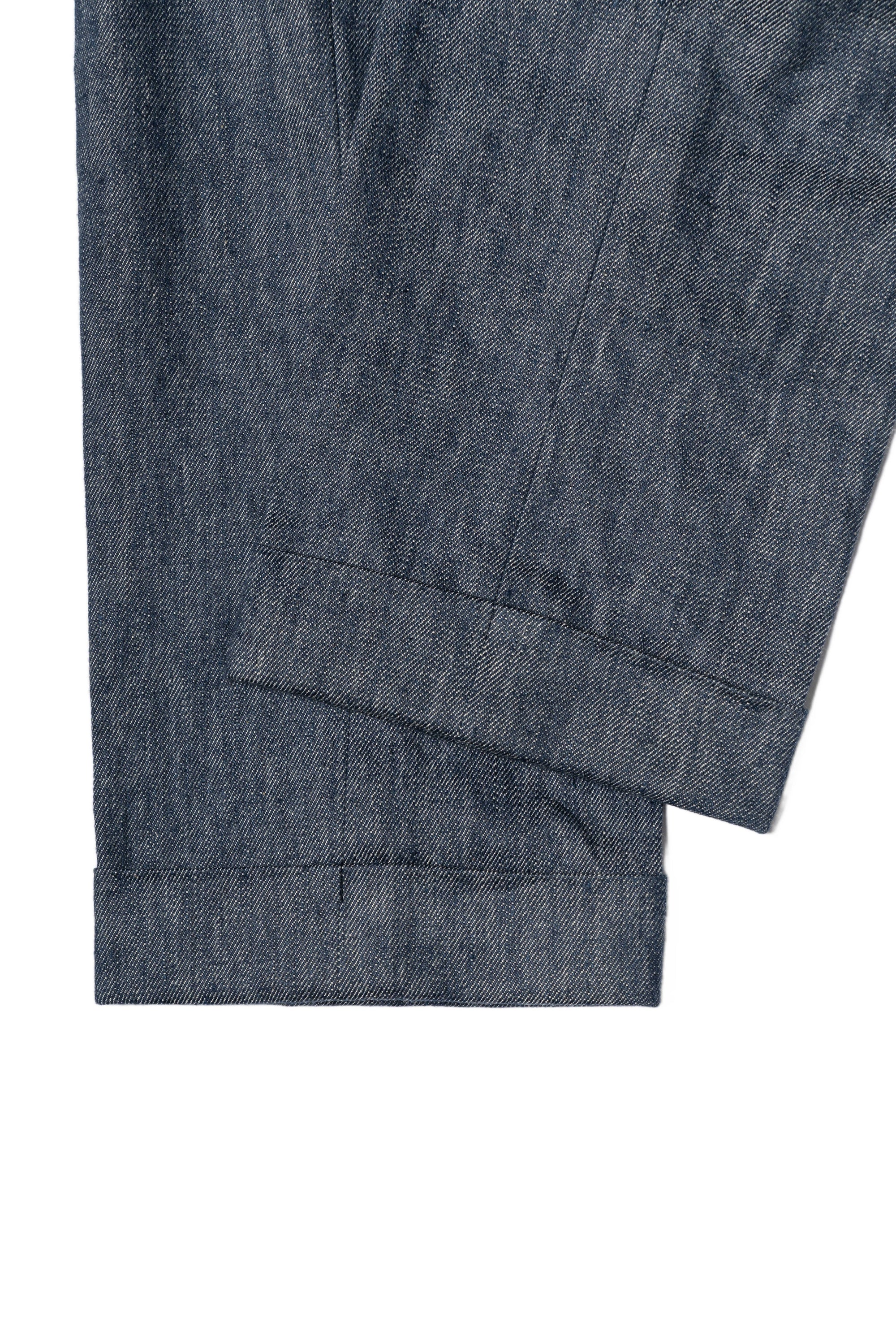 Indigo Wool Linen Blending Denim Suit #122
