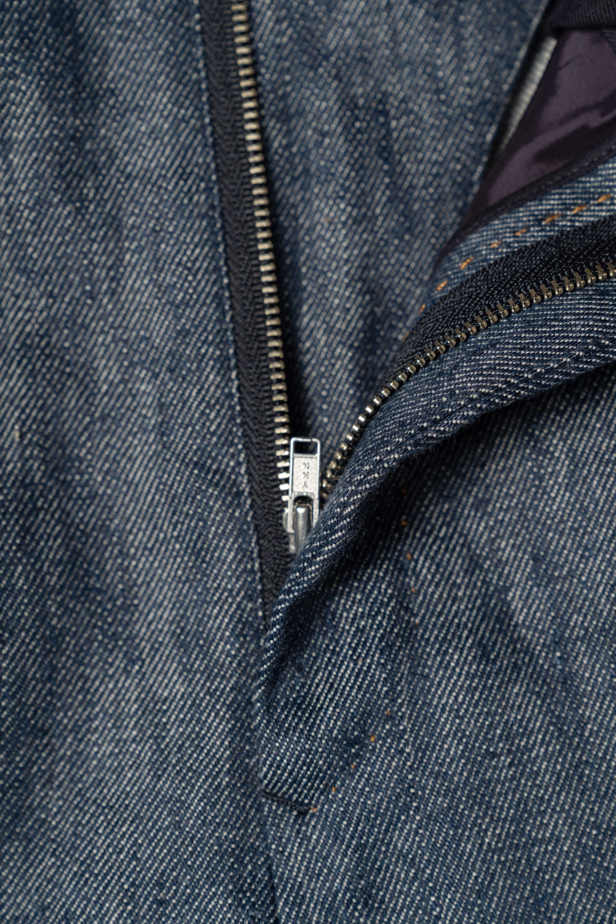 Indigo Wool Linen Blending Denim Suit #122