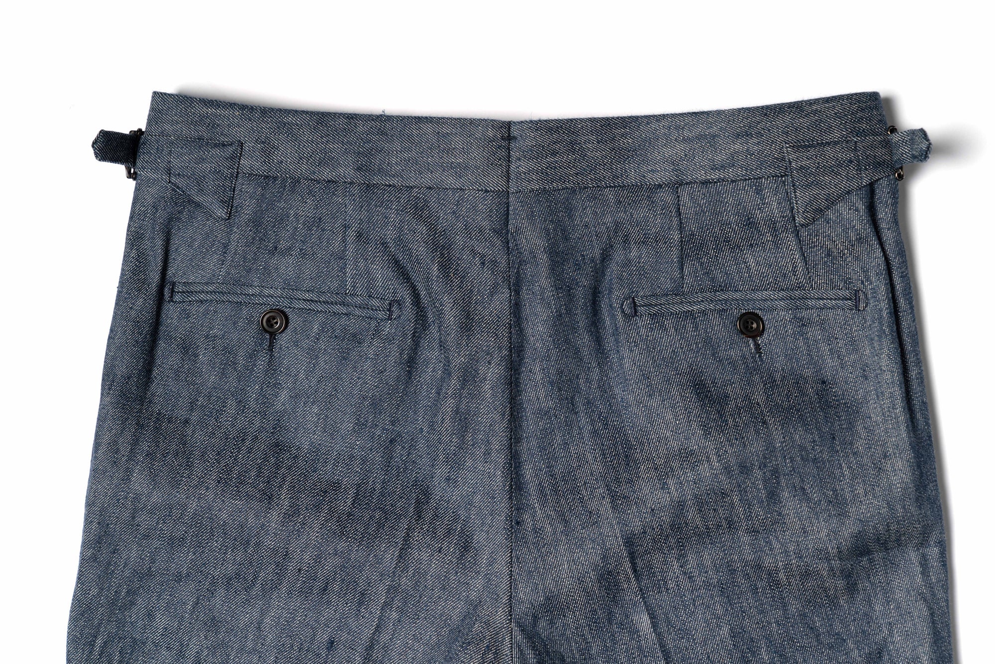 Indigo Wool Linen Blending Denim Suit #122