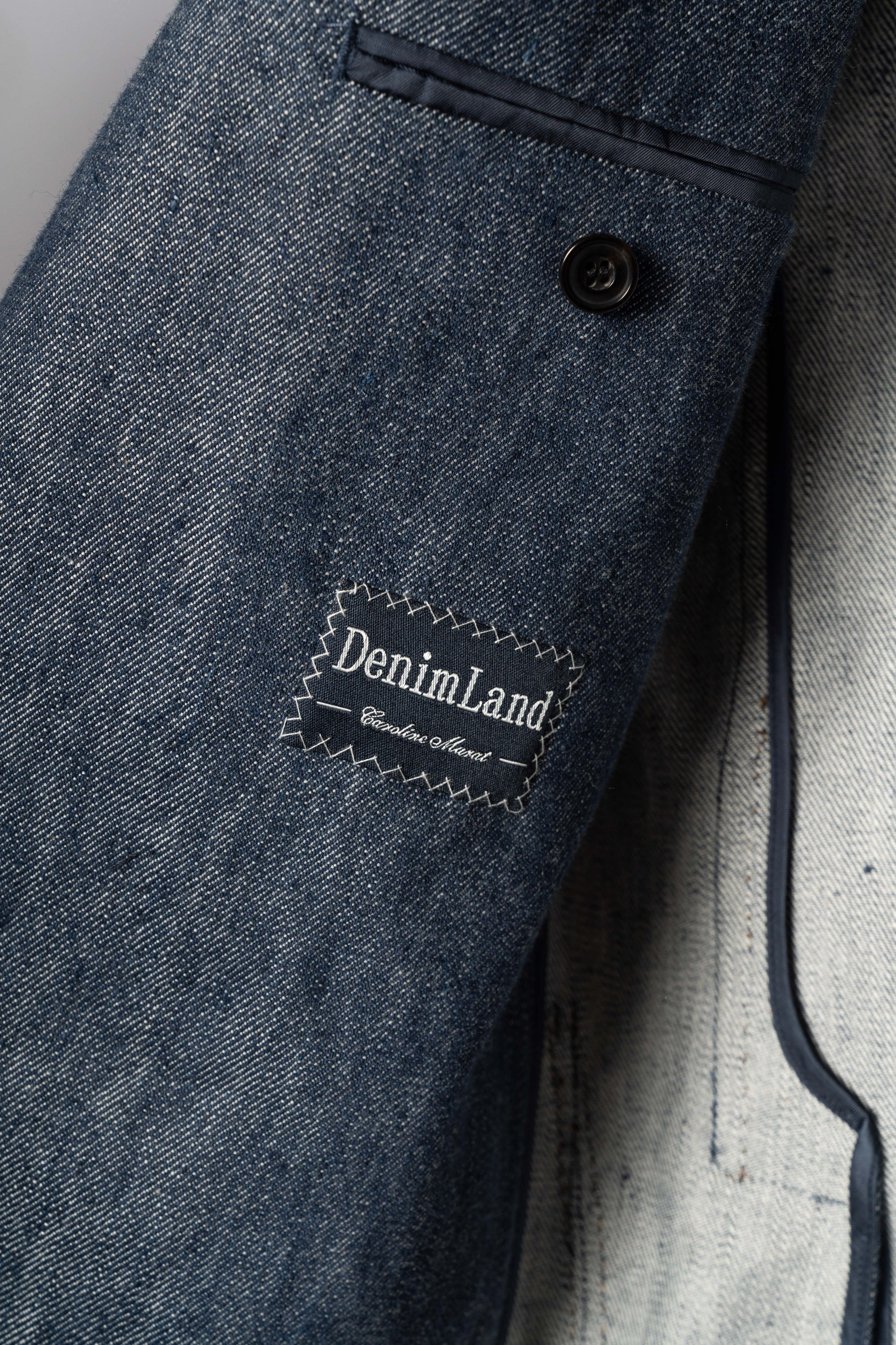Indigo Wool Linen Blending Denim Suit #122