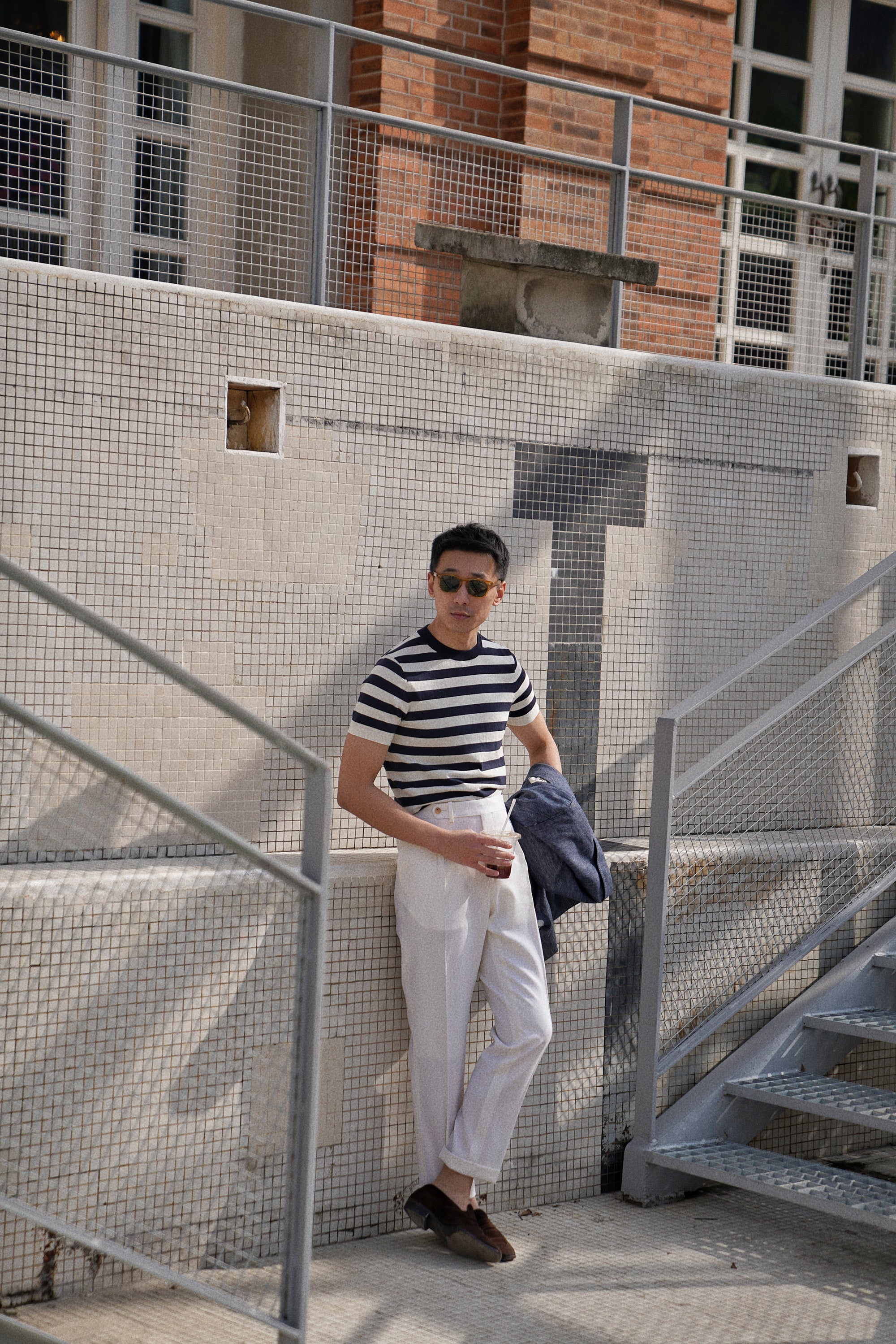 Off White Wool Trousers
