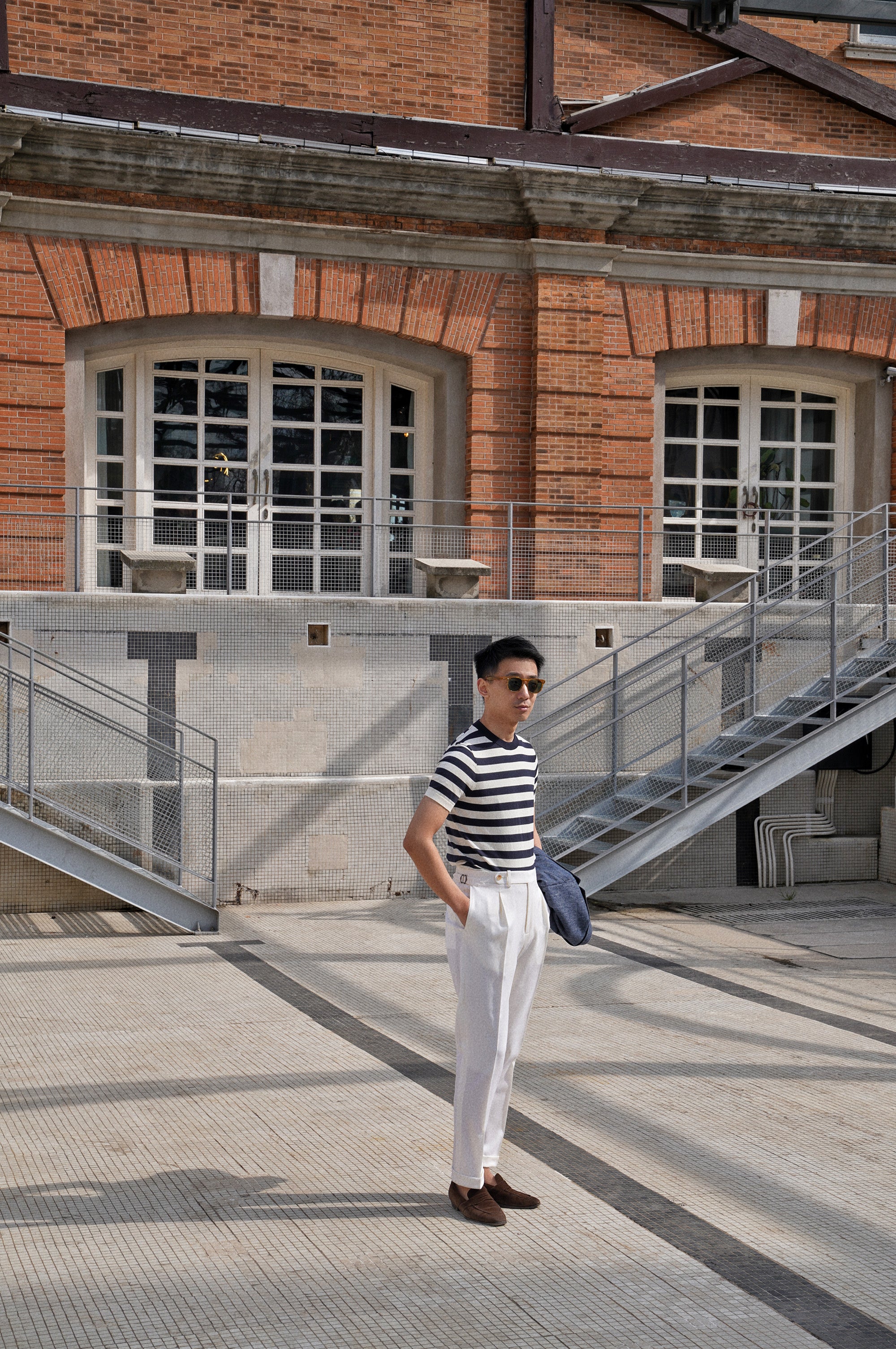 Off White Wool Trousers
