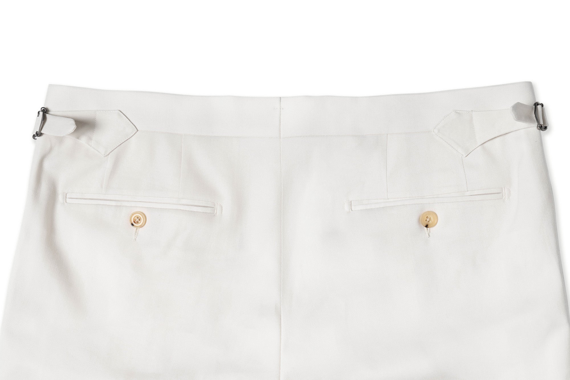 Off White Wool Trousers