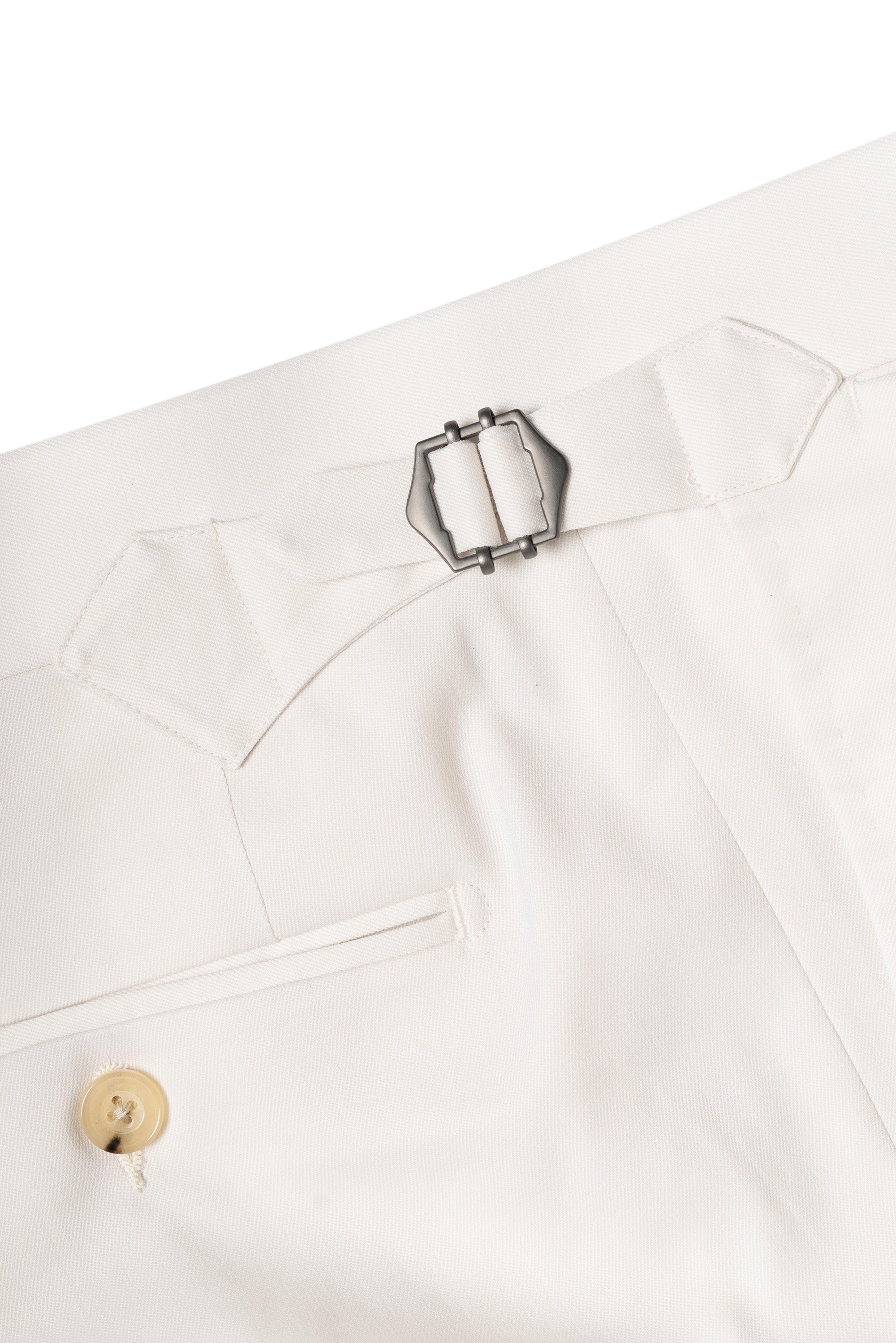 Off White Wool Trousers