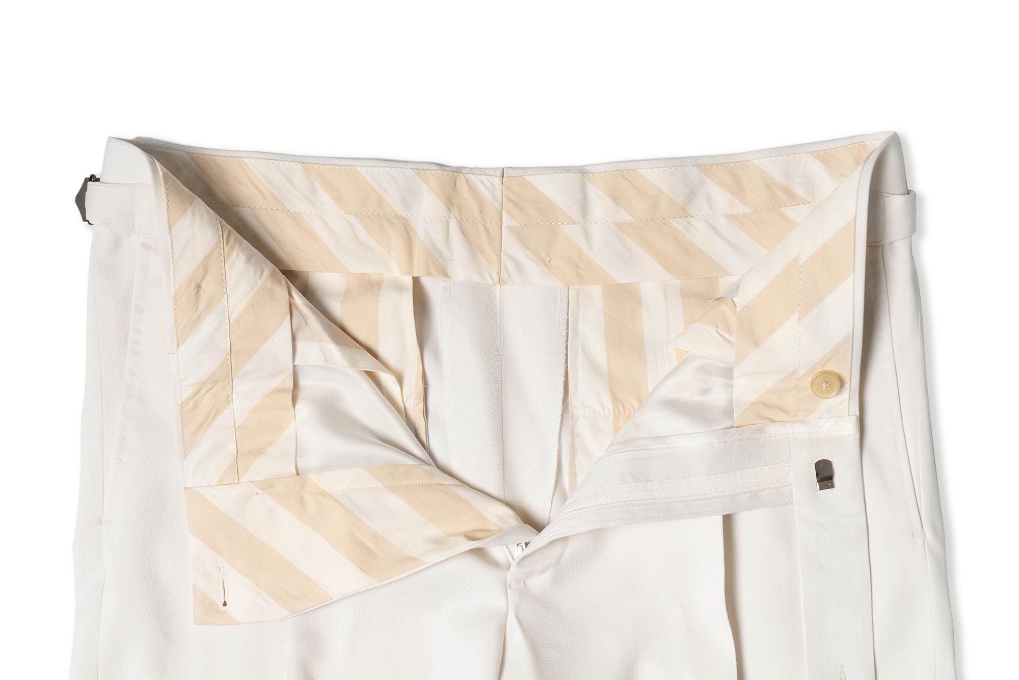Off White Wool Trousers