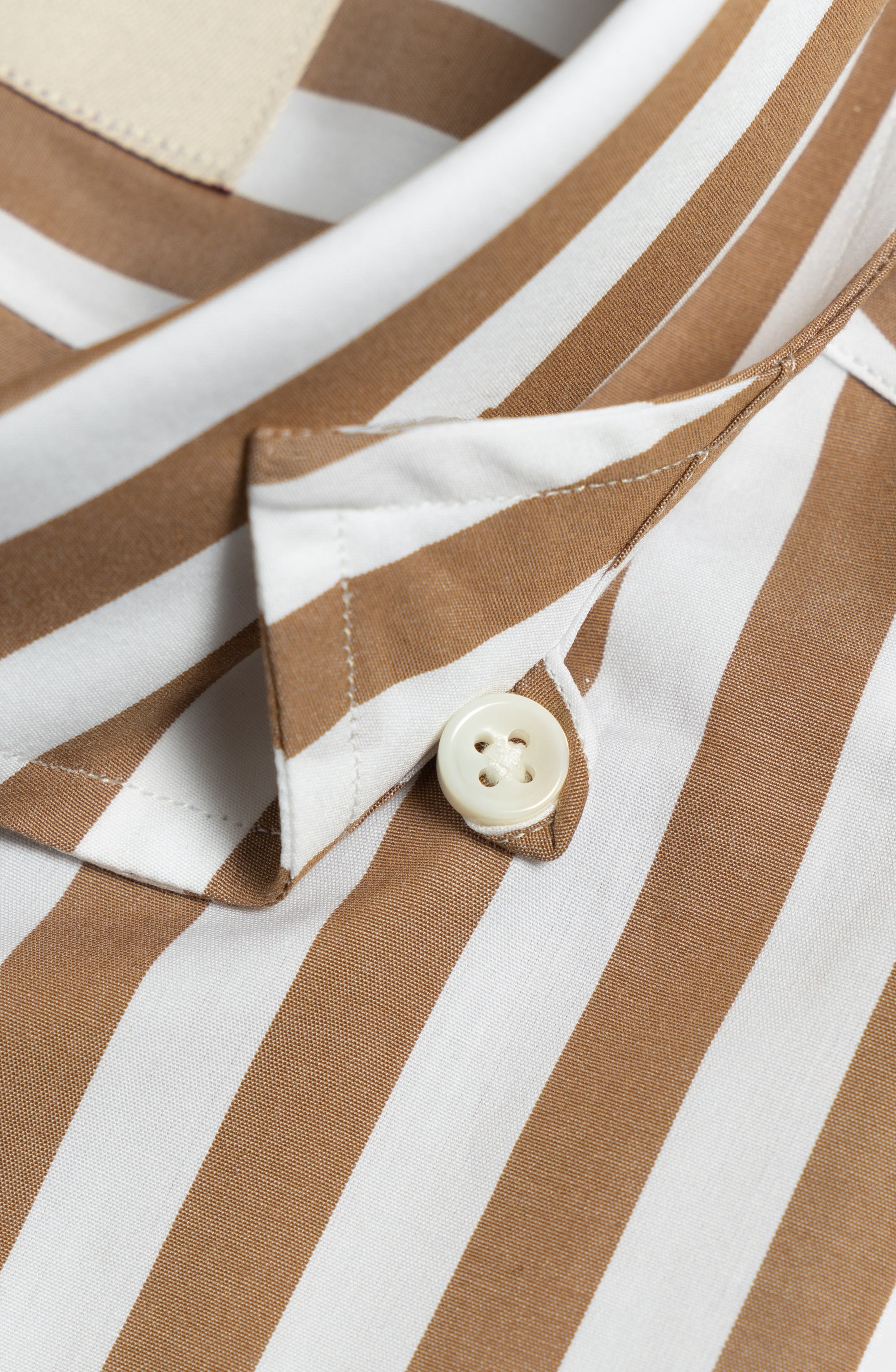 MTO Khaki Stripe Cotton Shirt